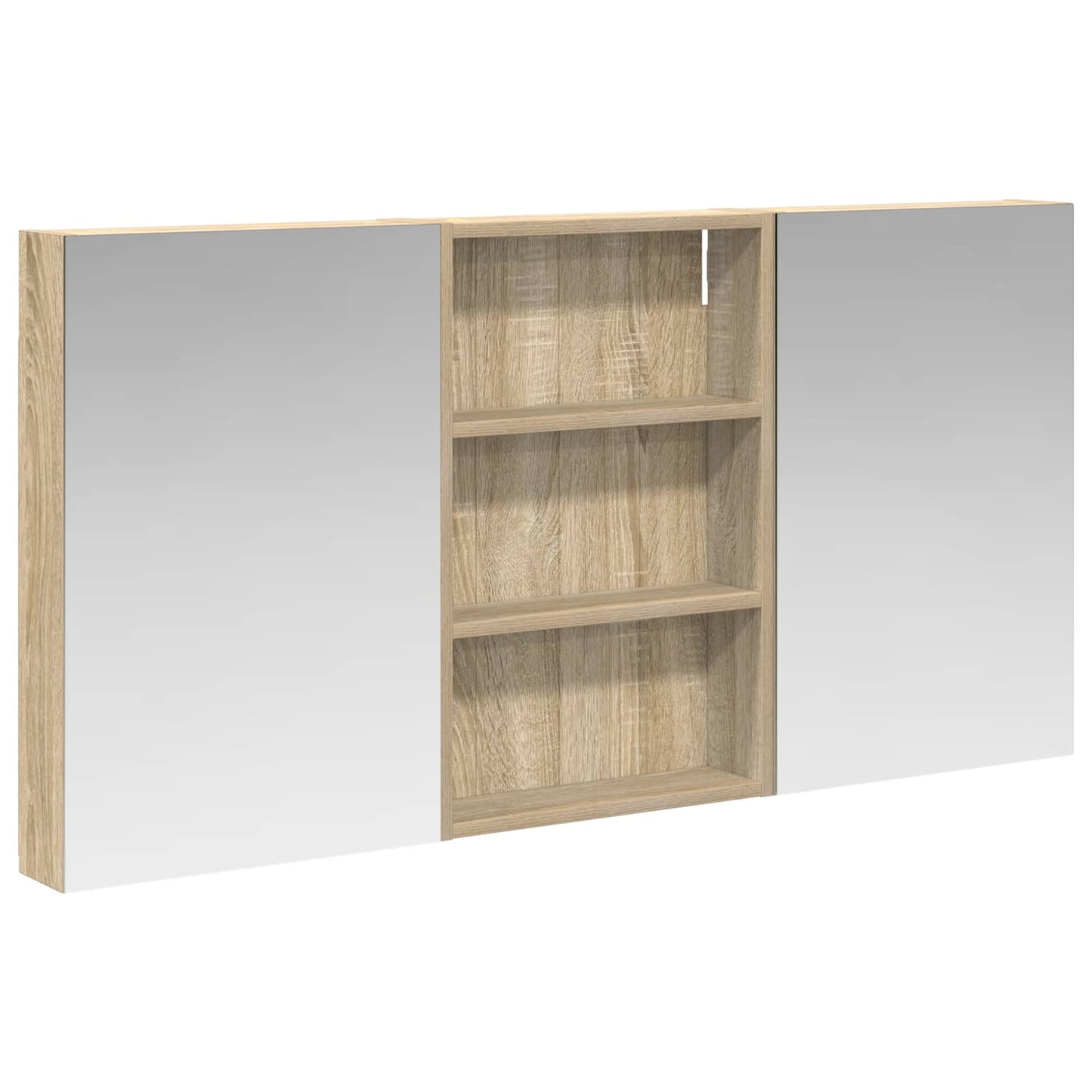 Baderomsskapsett 3 pcs 120 x 10,5 x 60,5 cm Konstruert tre
