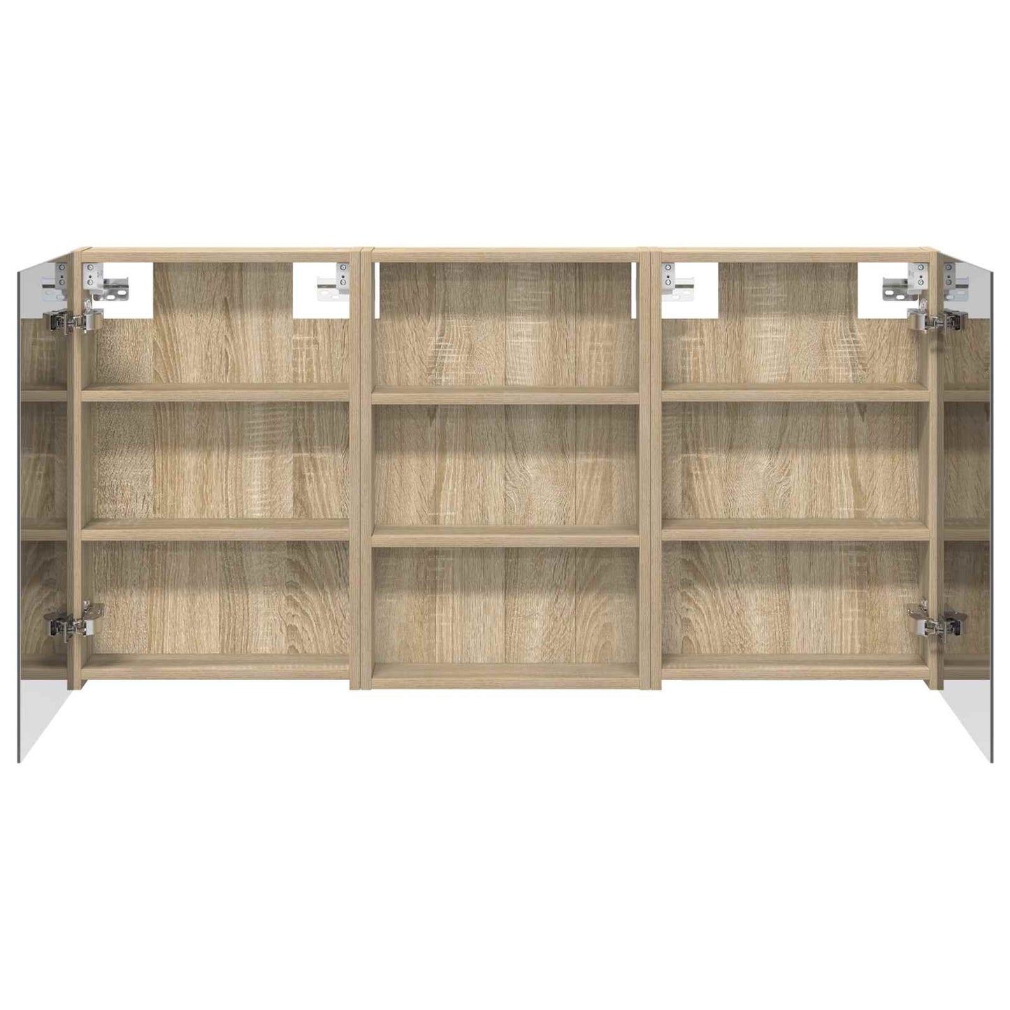 Baderomsskapsett 3 pcs 120 x 10,5 x 60,5 cm Konstruert tre