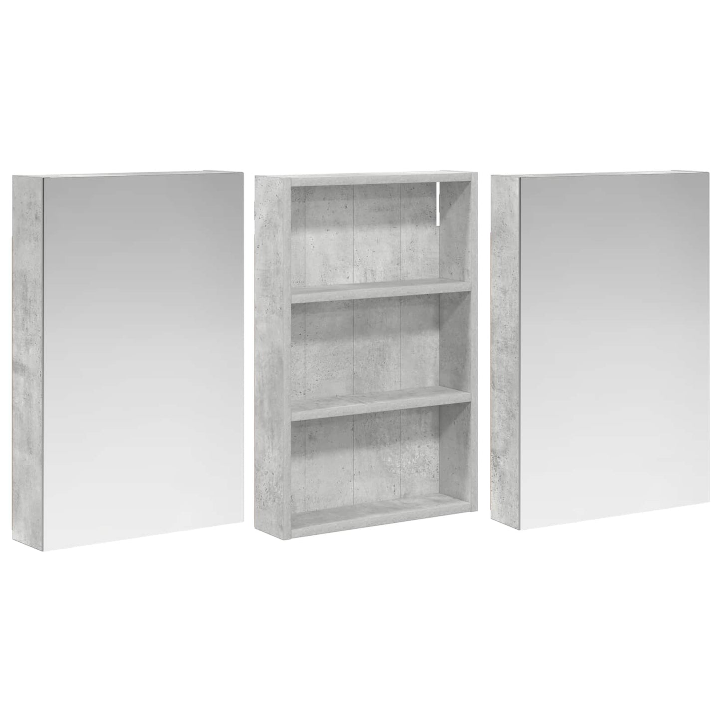 Baderomsskapsett 3 pcs 120 x 10,5 x 60,5 cm Konstruert tre