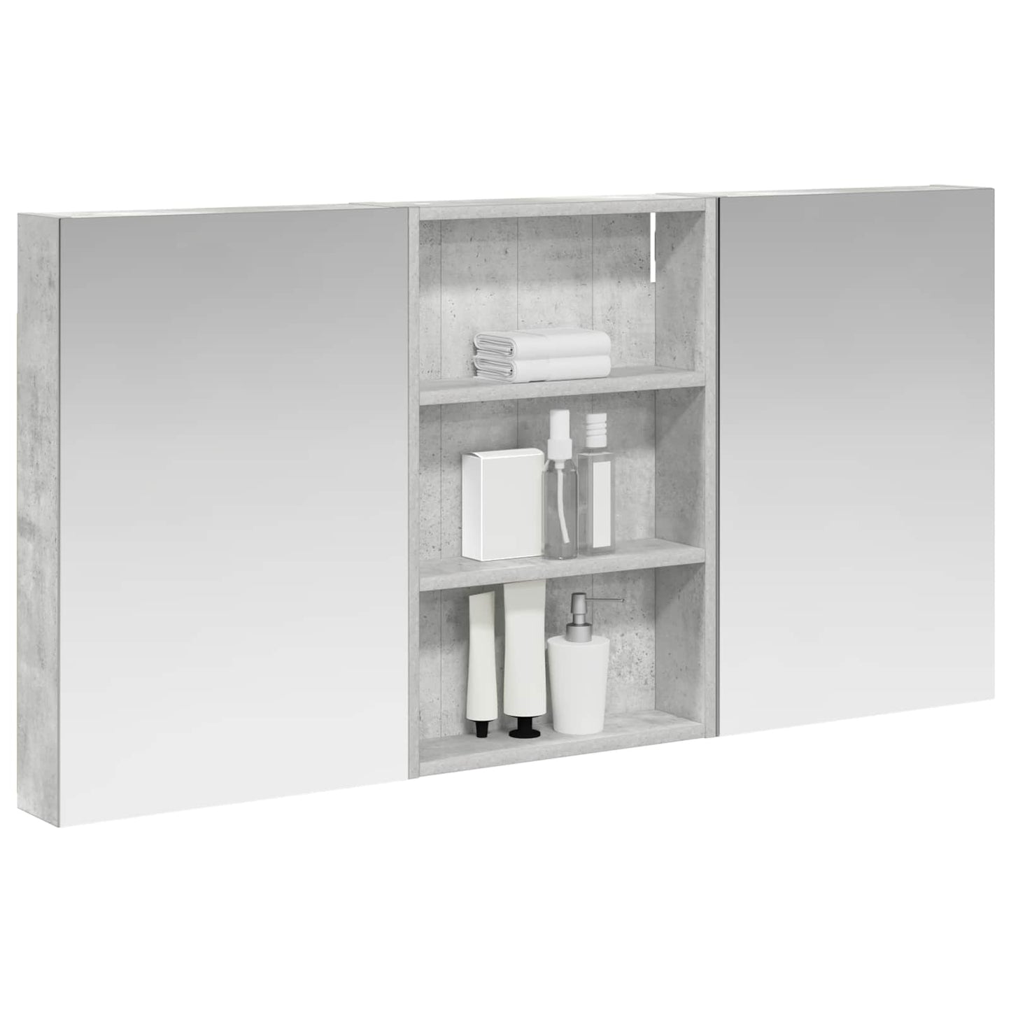 Baderomsskapsett 3 pcs 120 x 10,5 x 60,5 cm Konstruert tre