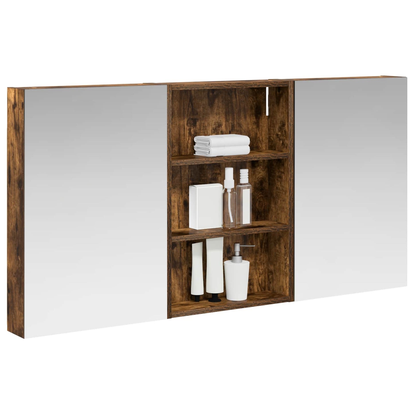 Baderomsskapsett 3 pcs 120 x 10,5 x 60,5 cm Konstruert tre