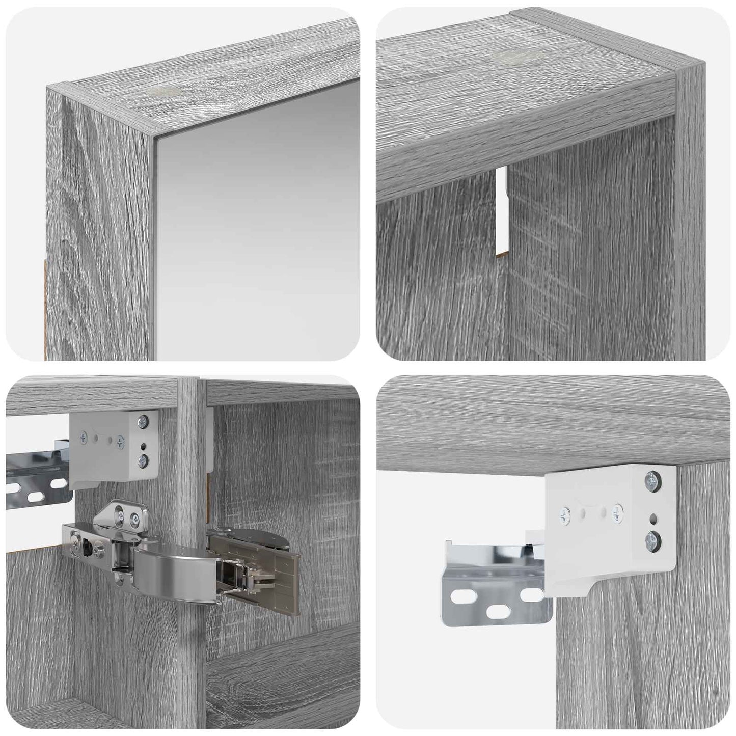 Baderomsskapsett 3 pcs 120 x 10,5 x 60,5 cm Konstruert tre
