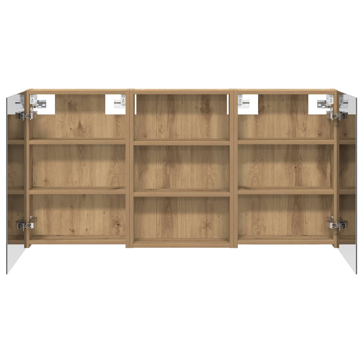 Baderomsskapsett 3 stk. 120 x 10,5 x 60,5 cm Konstruert tre