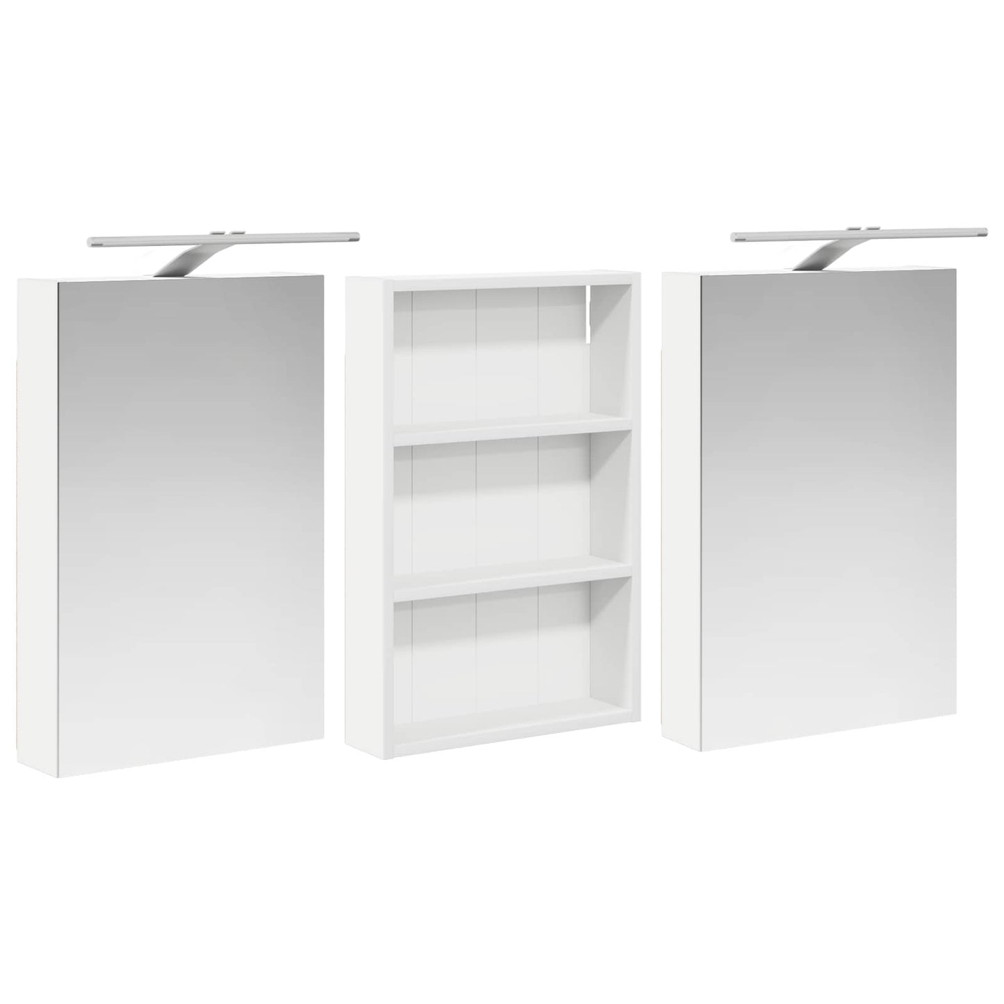 Baderomsskapsett 3 pcs 120 x 10,5 x 60,5 cm Konstruert tre