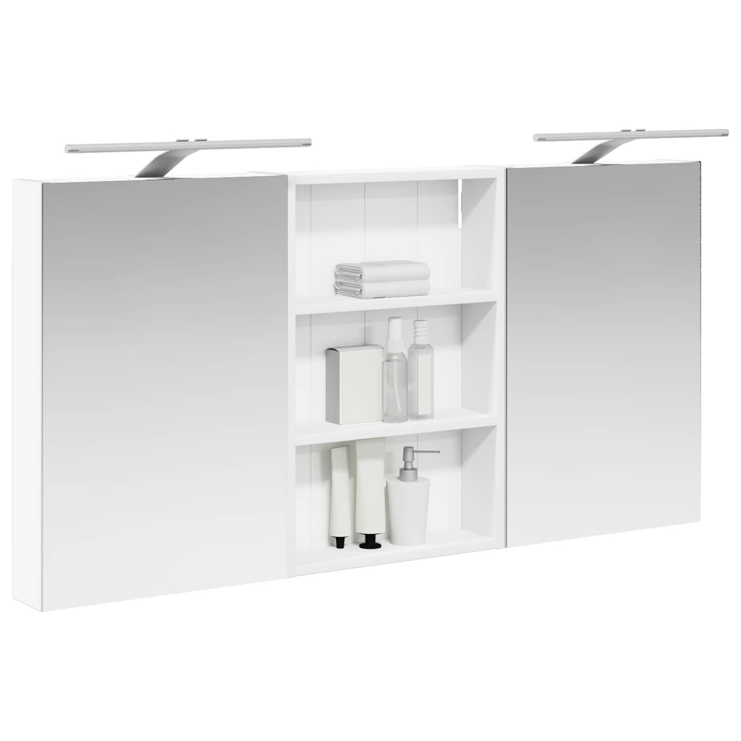 Baderomsskapsett 3 pcs 120 x 10,5 x 60,5 cm Konstruert tre