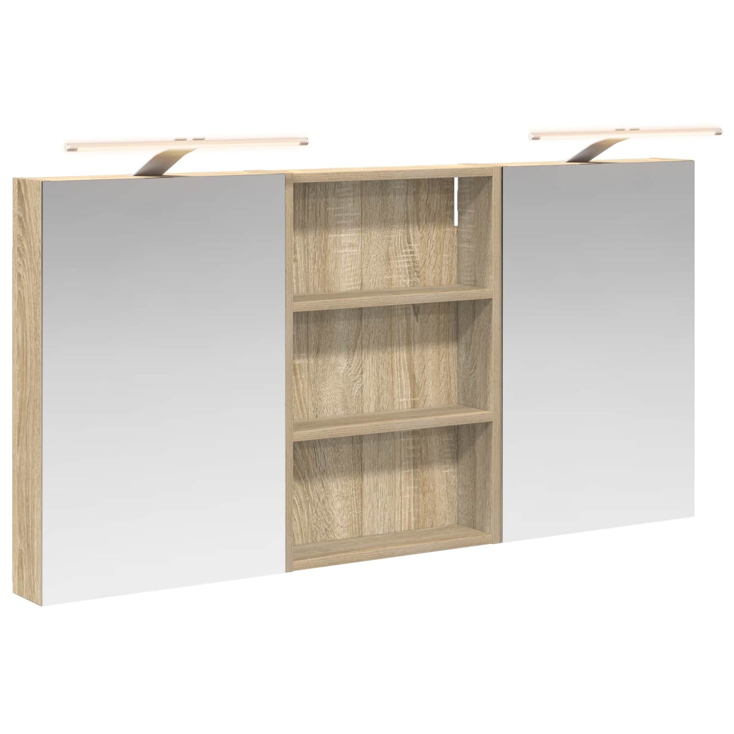 Baderomsskapsett 3 pcs 120 x 10,5 x 60,5 cm Konstruert tre