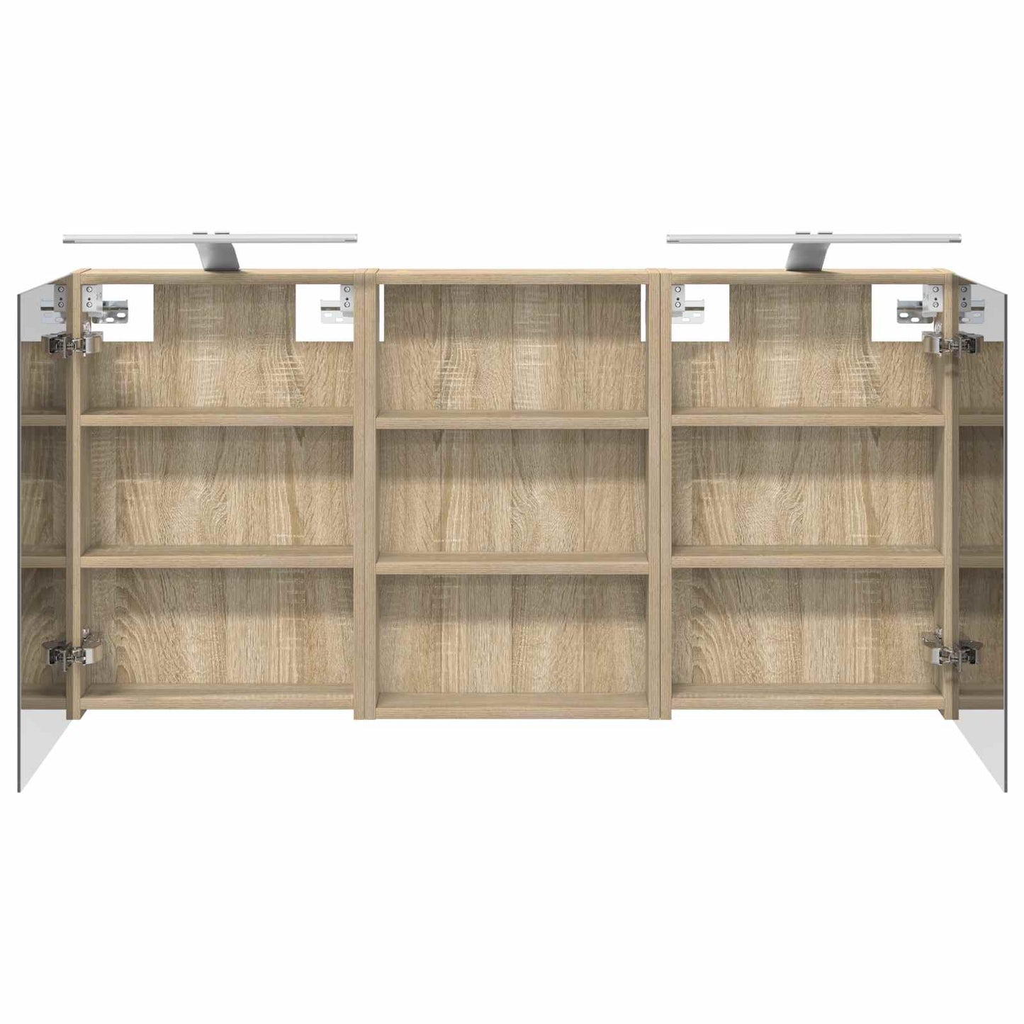 Baderomsskapsett 3 pcs 120 x 10,5 x 60,5 cm Konstruert tre