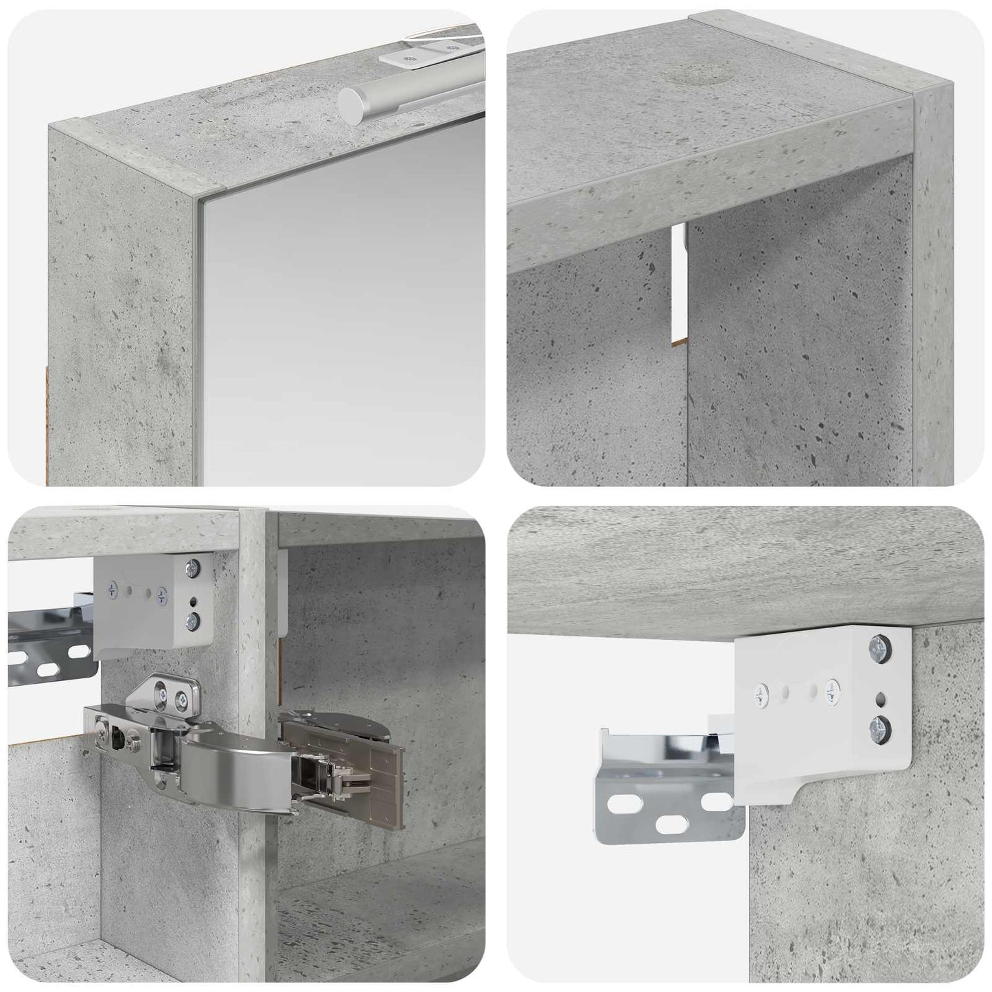 Baderomsskapsett 3 pcs 120 x 10,5 x 60,5 cm Konstruert tre