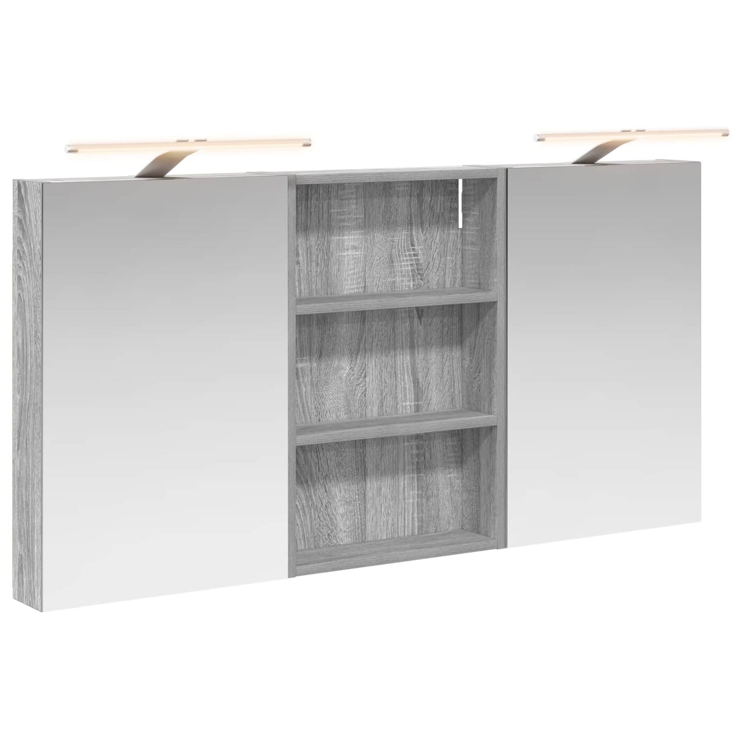 Baderomsskapsett 3 pcs 120 x 10,5 x 60,5 cm Konstruert tre