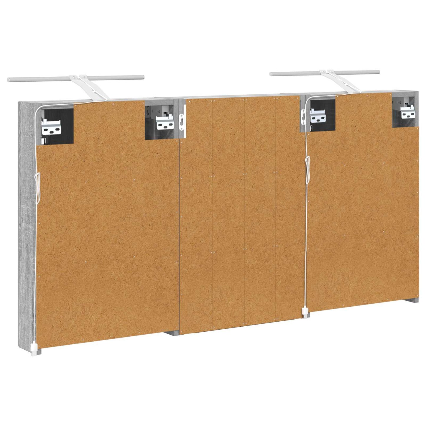 Baderomsskapsett 3 pcs 120 x 10,5 x 60,5 cm Konstruert tre