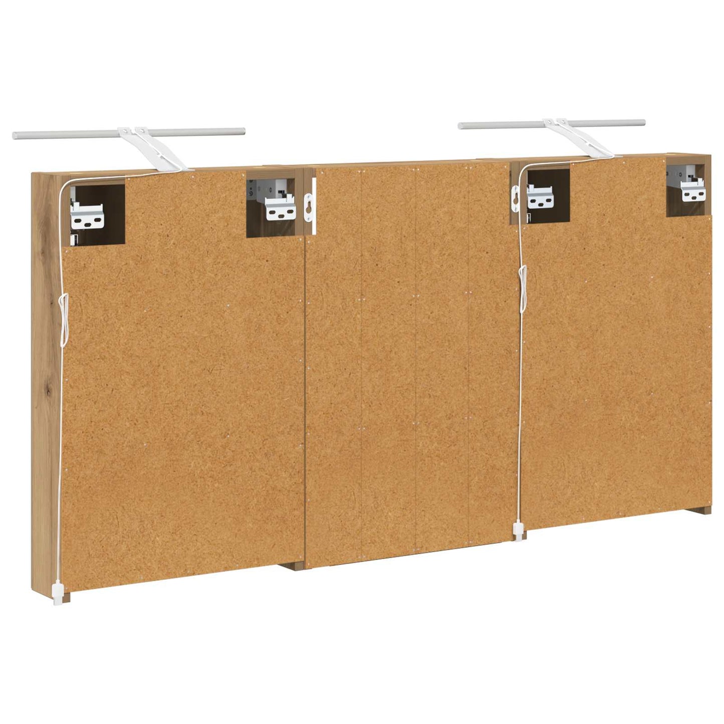 Baderomsskapsett 3 stk. 120 x 10,5 x 60,5 cm Konstruert tre