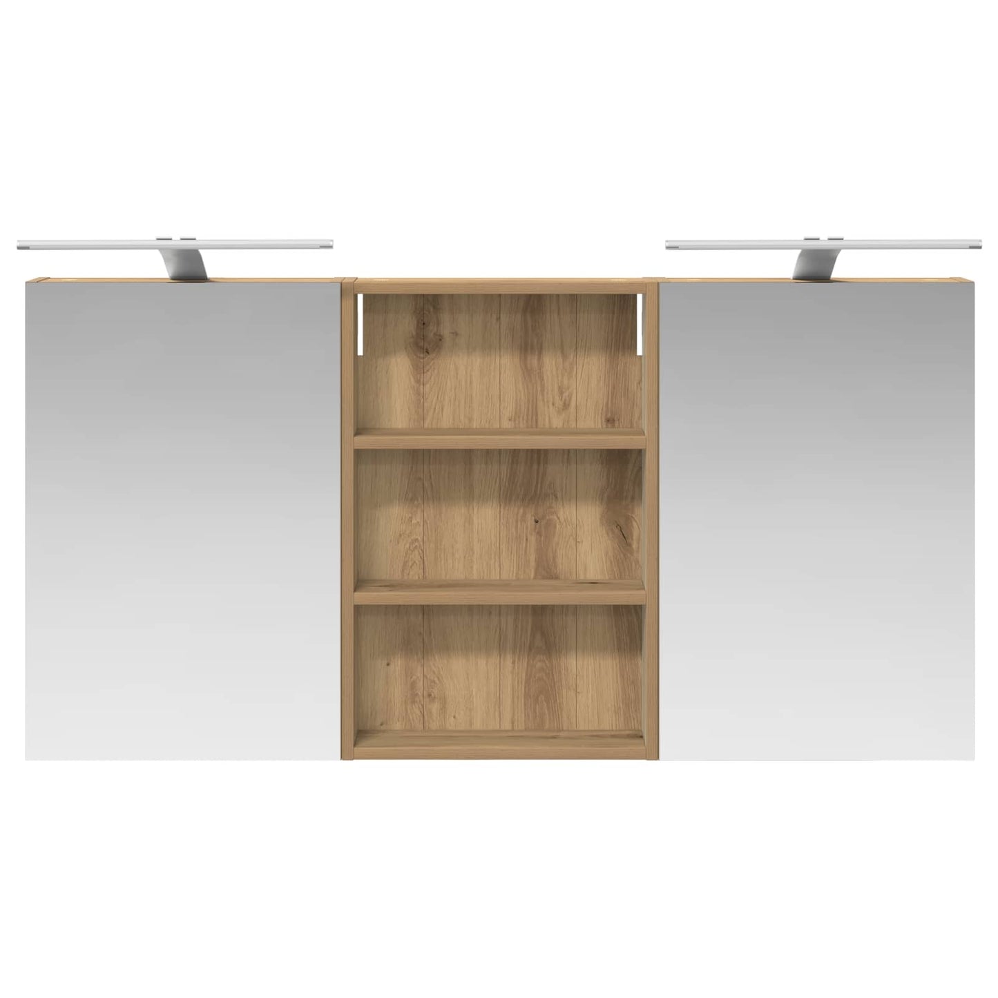 Baderomsskapsett 3 stk. 120 x 10,5 x 60,5 cm Konstruert tre