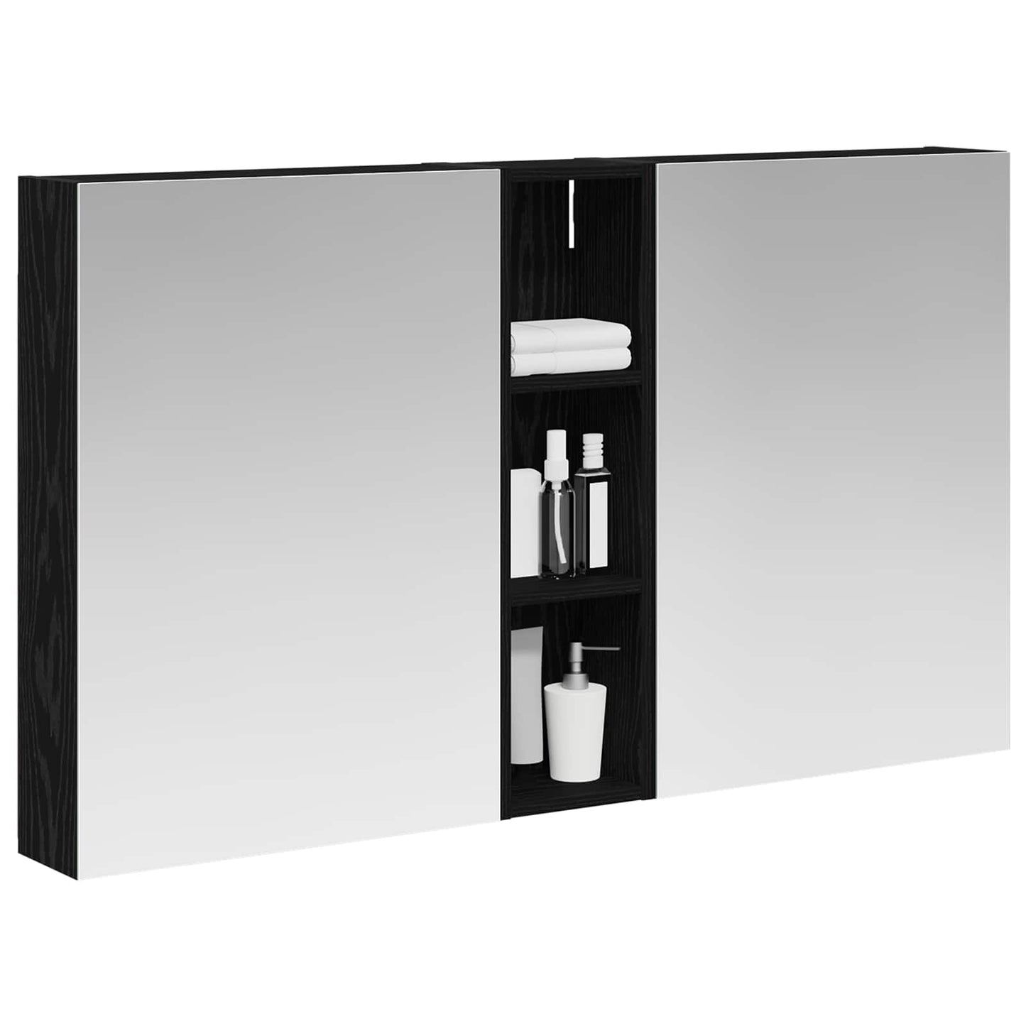 Baderomsskapsett 3 pcs 120 x 14,5 x 70 cm Konstruert tre