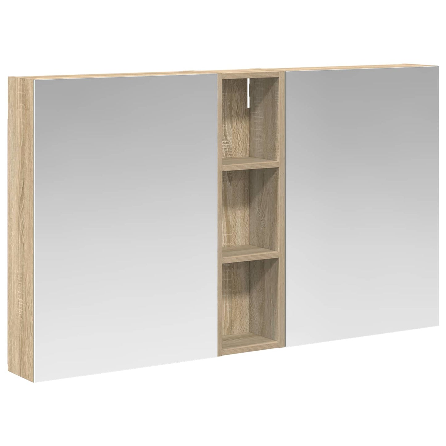Baderomsskapsett 3 pcs 120 x 14,5 x 70 cm Konstruert tre