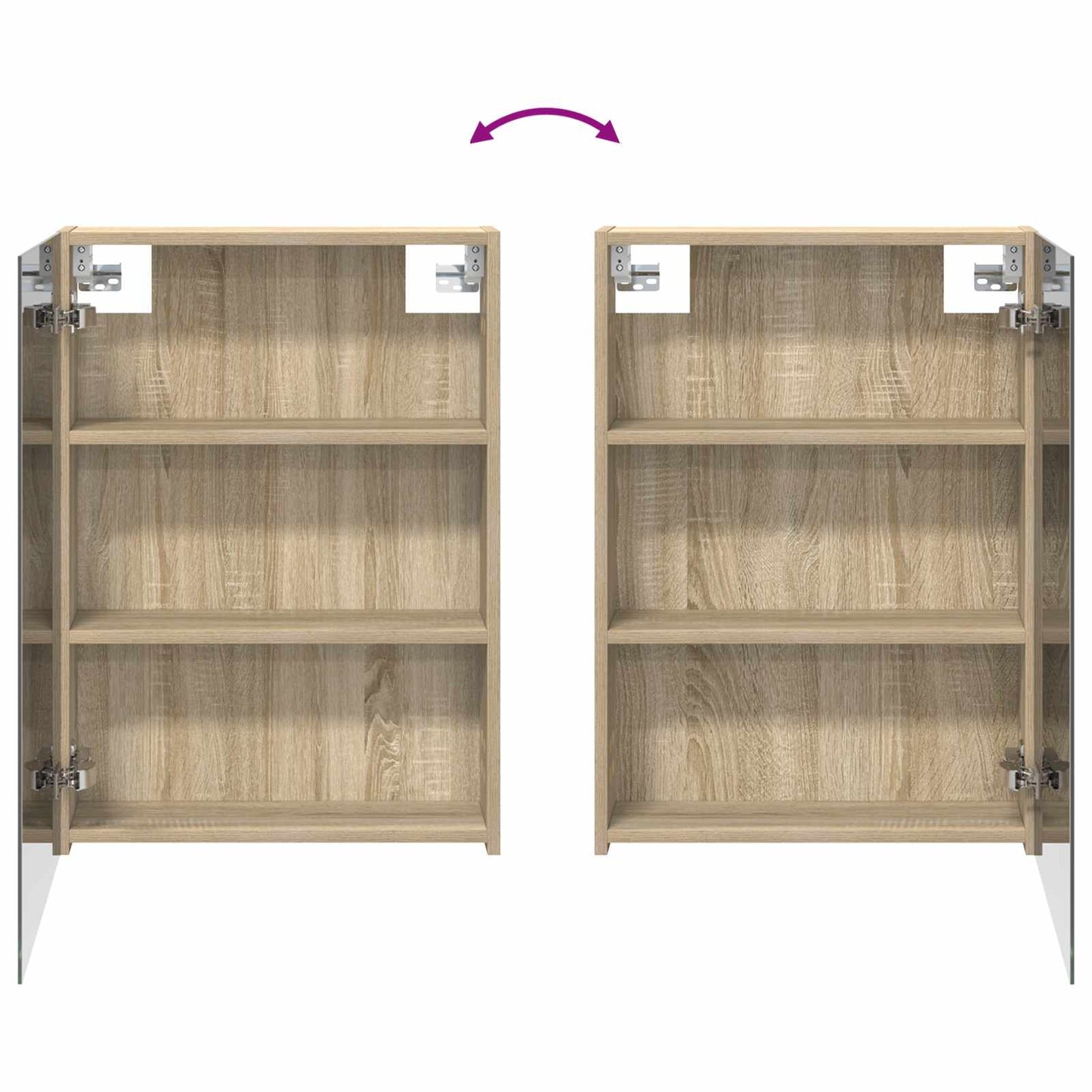 Baderomsskapsett 3 pcs 120 x 14,5 x 70 cm Konstruert tre