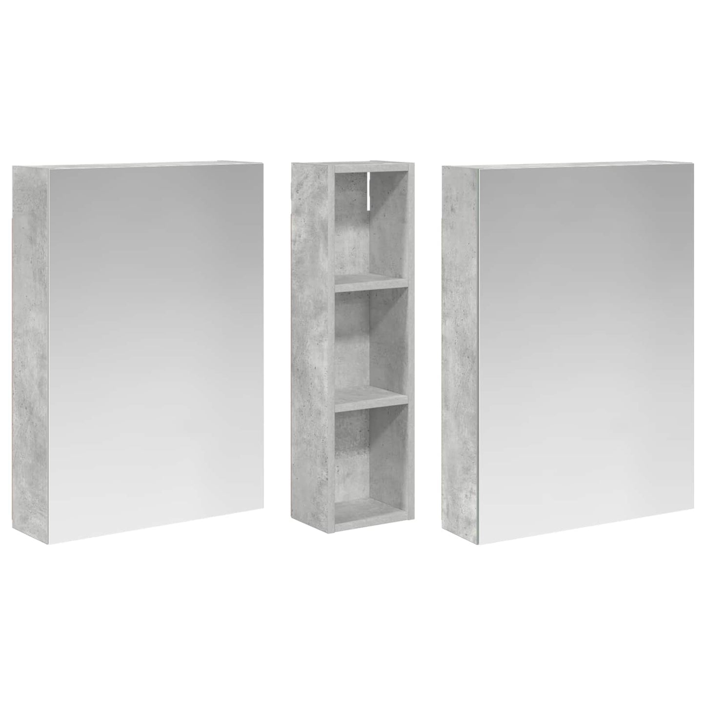 Baderomsskapsett 3 pcs 120 x 14,5 x 70 cm Konstruert tre