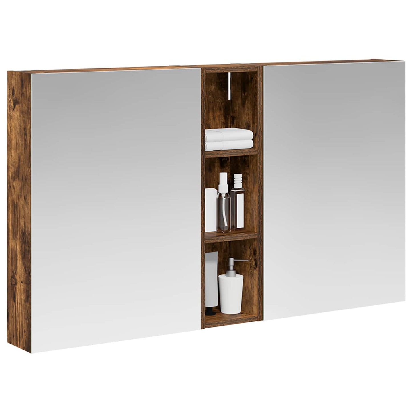 Baderomsskapsett 3 pcs 120 x 14,5 x 70 cm Konstruert tre