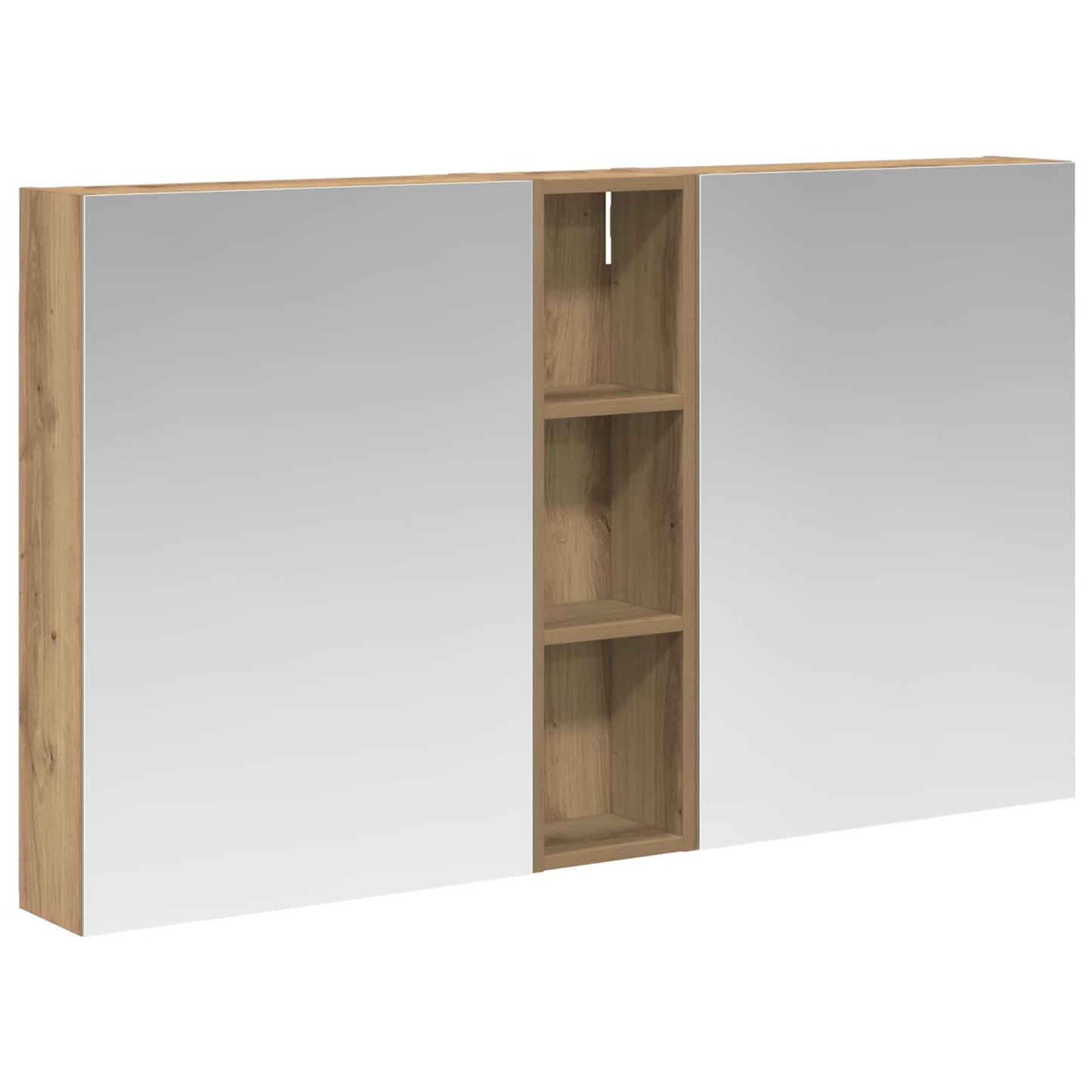 Baderomsskapsett 3 stk. 120 x 14,5 x 70 cm Konstruert tre