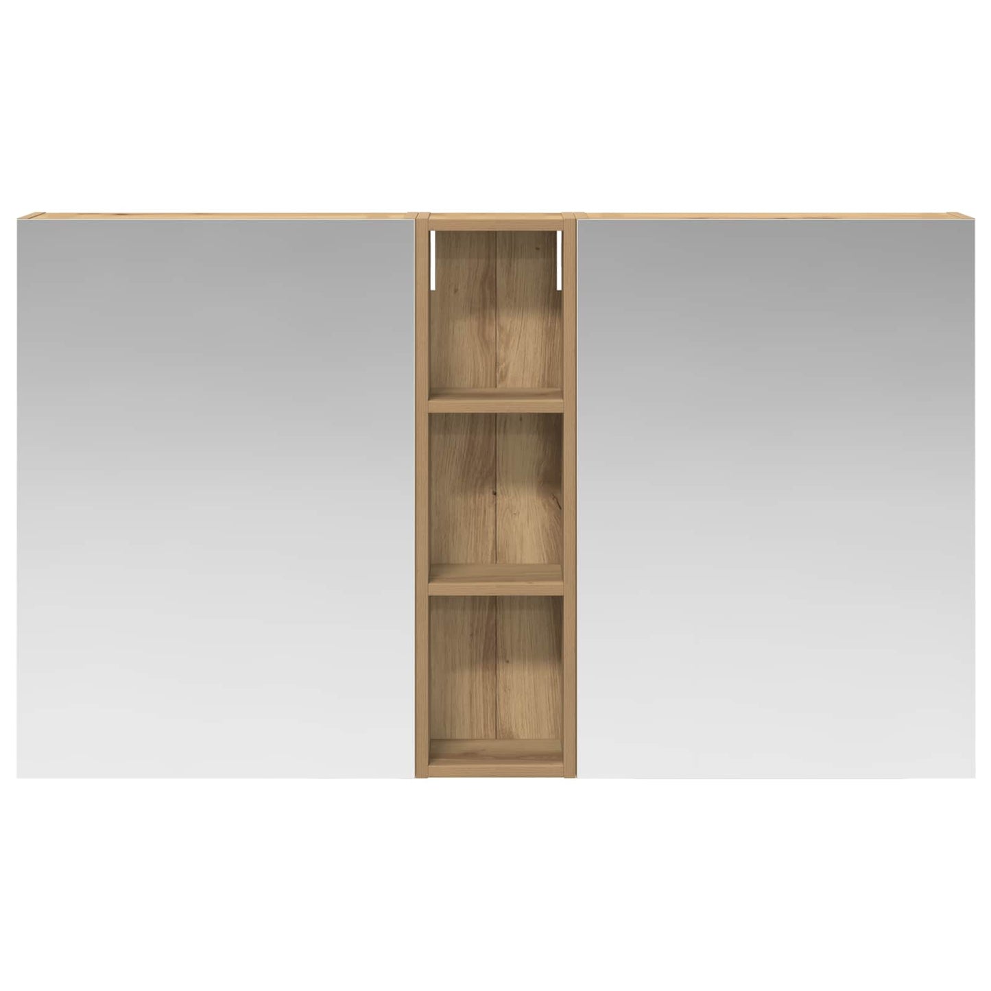 Baderomsskapsett 3 stk. 120 x 14,5 x 70 cm Konstruert tre