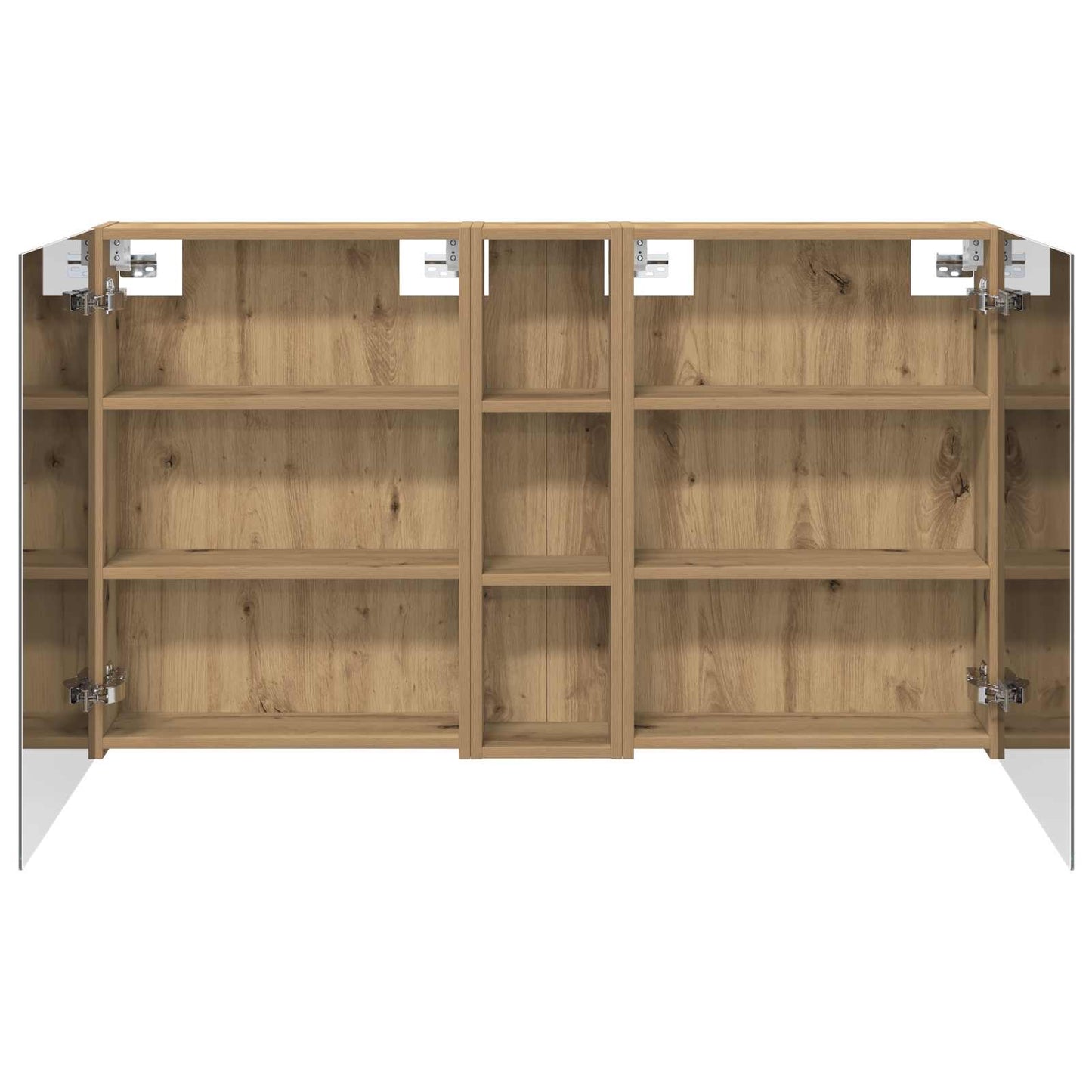 Baderomsskapsett 3 stk. 120 x 14,5 x 70 cm Konstruert tre