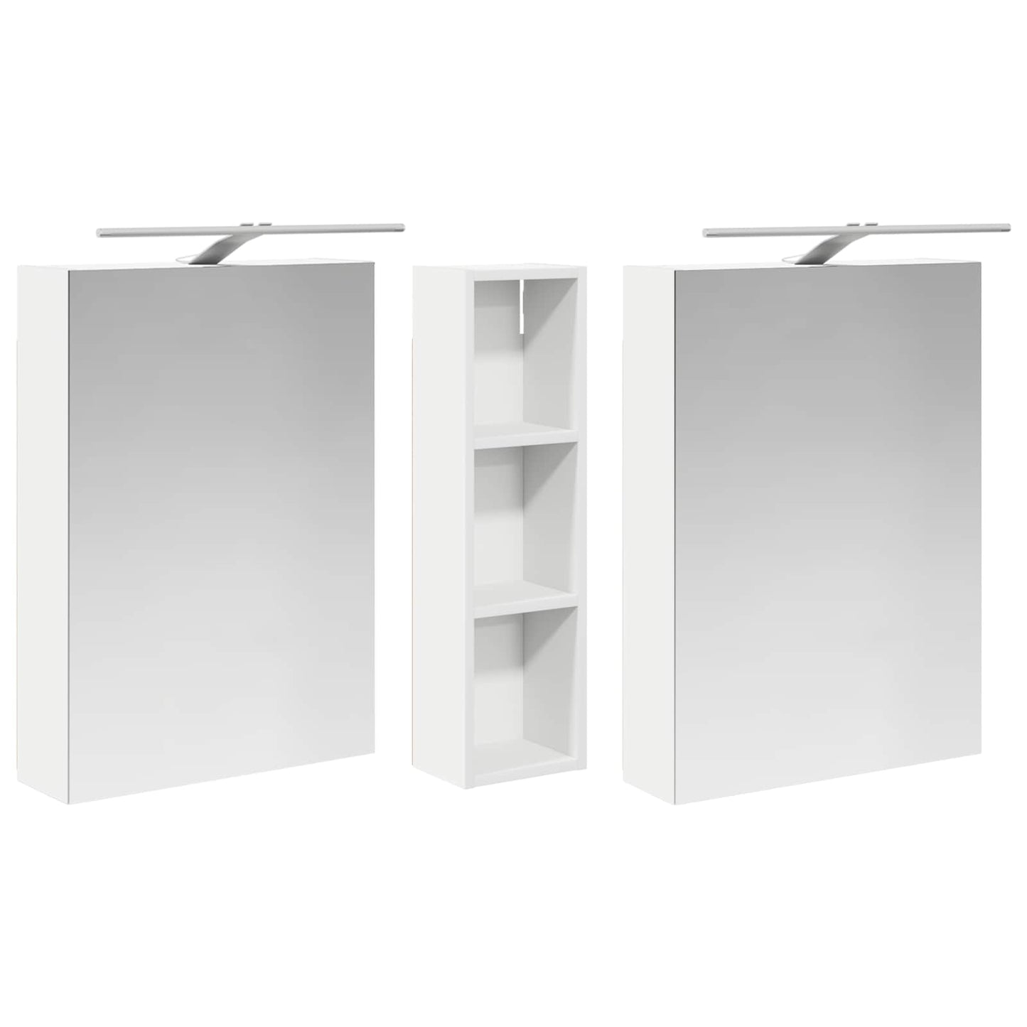 Baderomsskapsett 3 pcs 120 x 14,5 x 70 cm Konstruert tre