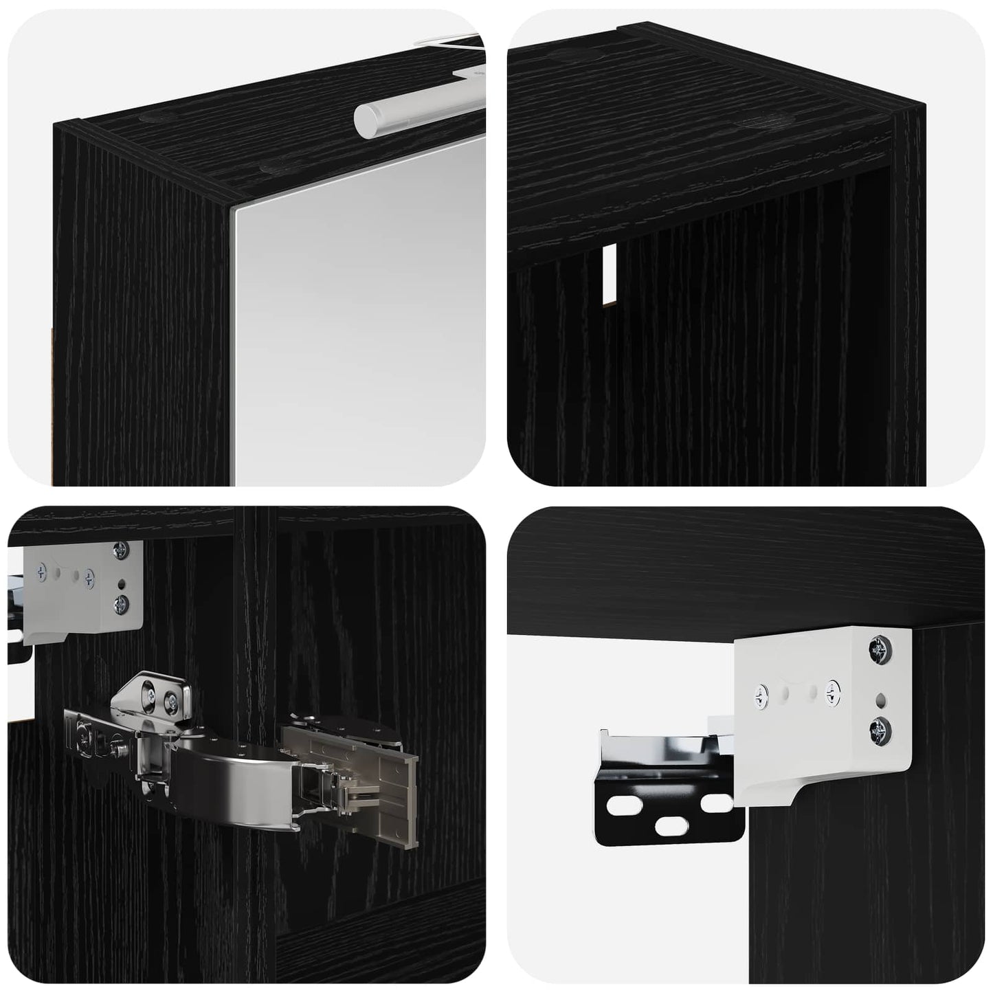 Baderomsskapsett 3 pcs 120 x 14,5 x 70 cm Konstruert tre