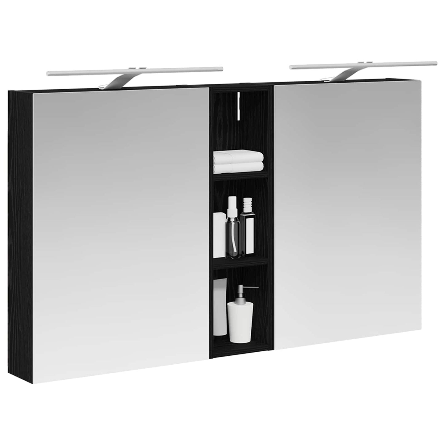 Baderomsskapsett 3 pcs 120 x 14,5 x 70 cm Konstruert tre