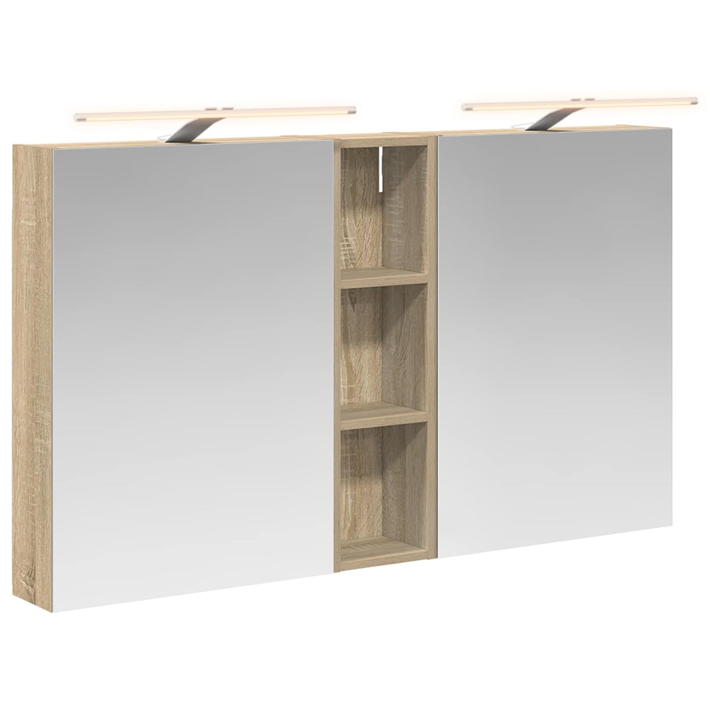 Baderomsskapsett 3 pcs 120 x 14,5 x 70 cm Konstruert tre