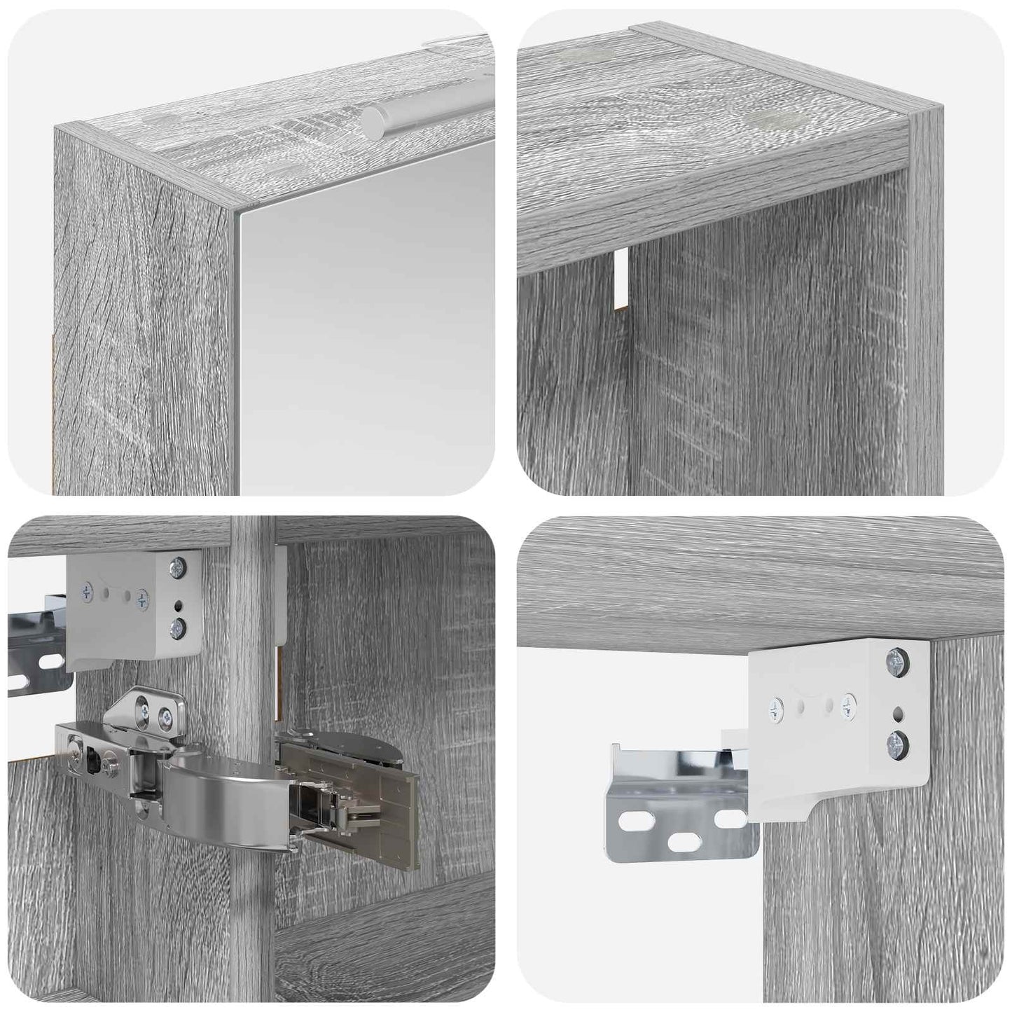 Baderomsskapsett 3 pcs 120 x 14,5 x 70 cm Konstruert tre