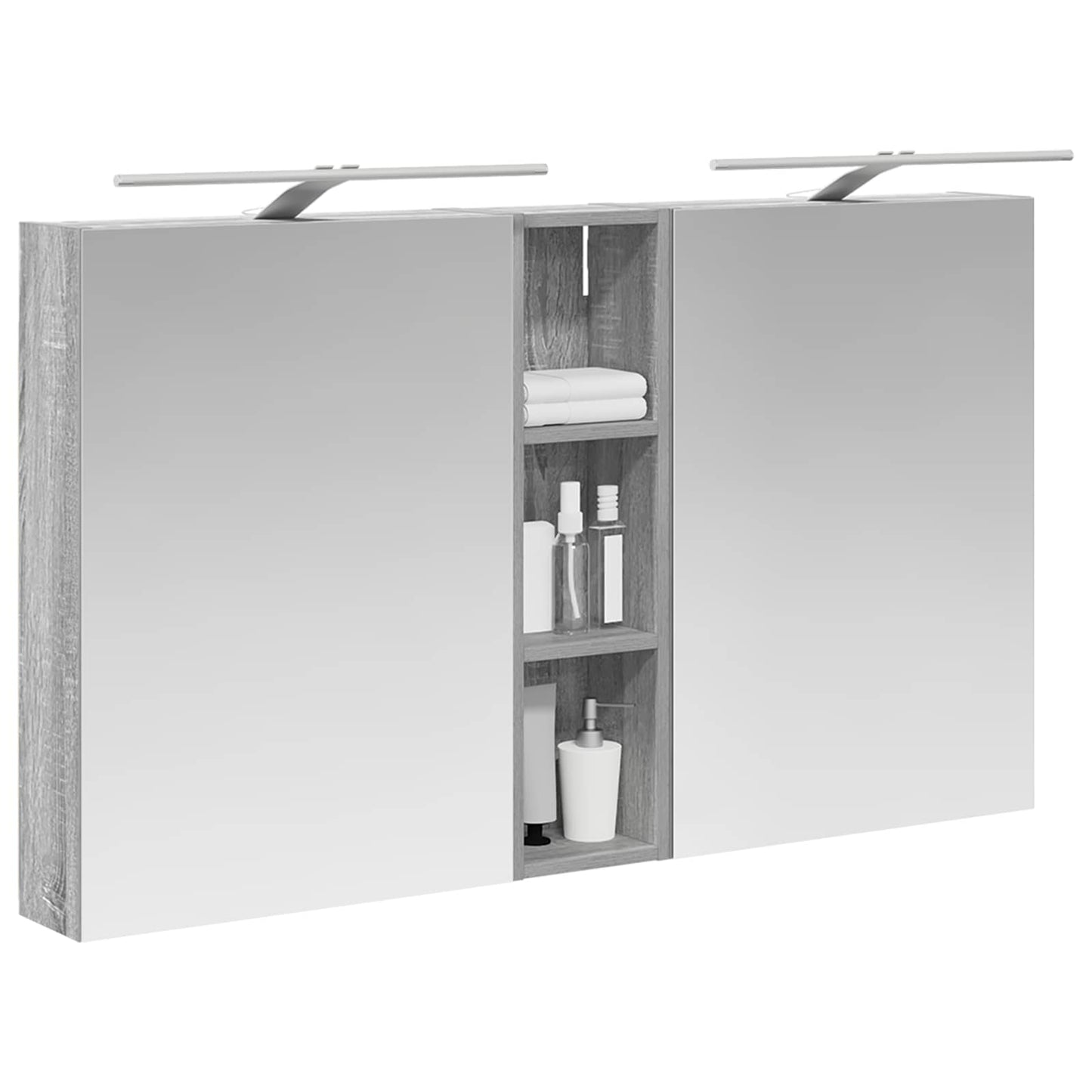 Baderomsskapsett 3 pcs 120 x 14,5 x 70 cm Konstruert tre