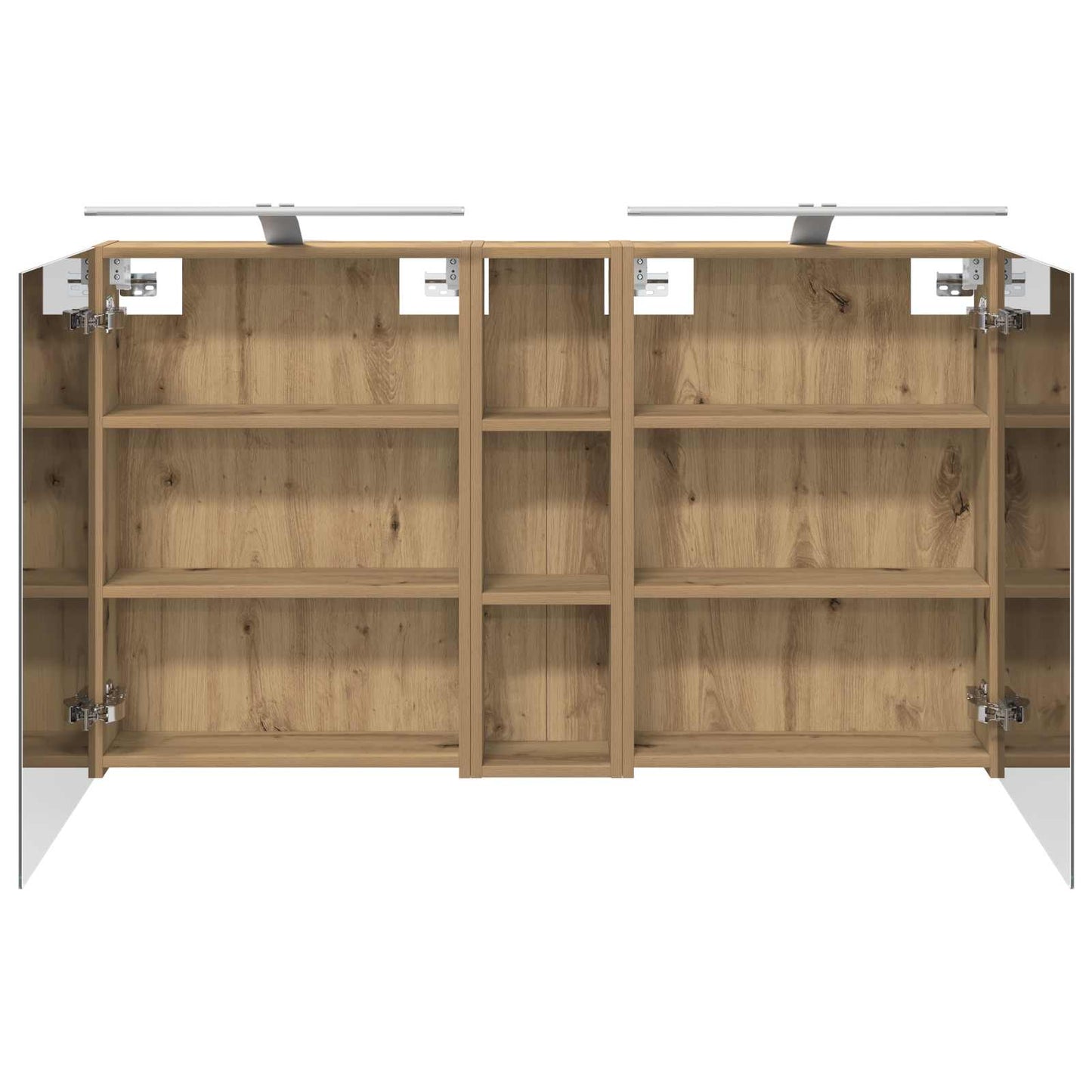 Baderomsskapsett 3 stk. 120 x 14,5 x 70 cm Konstruert tre