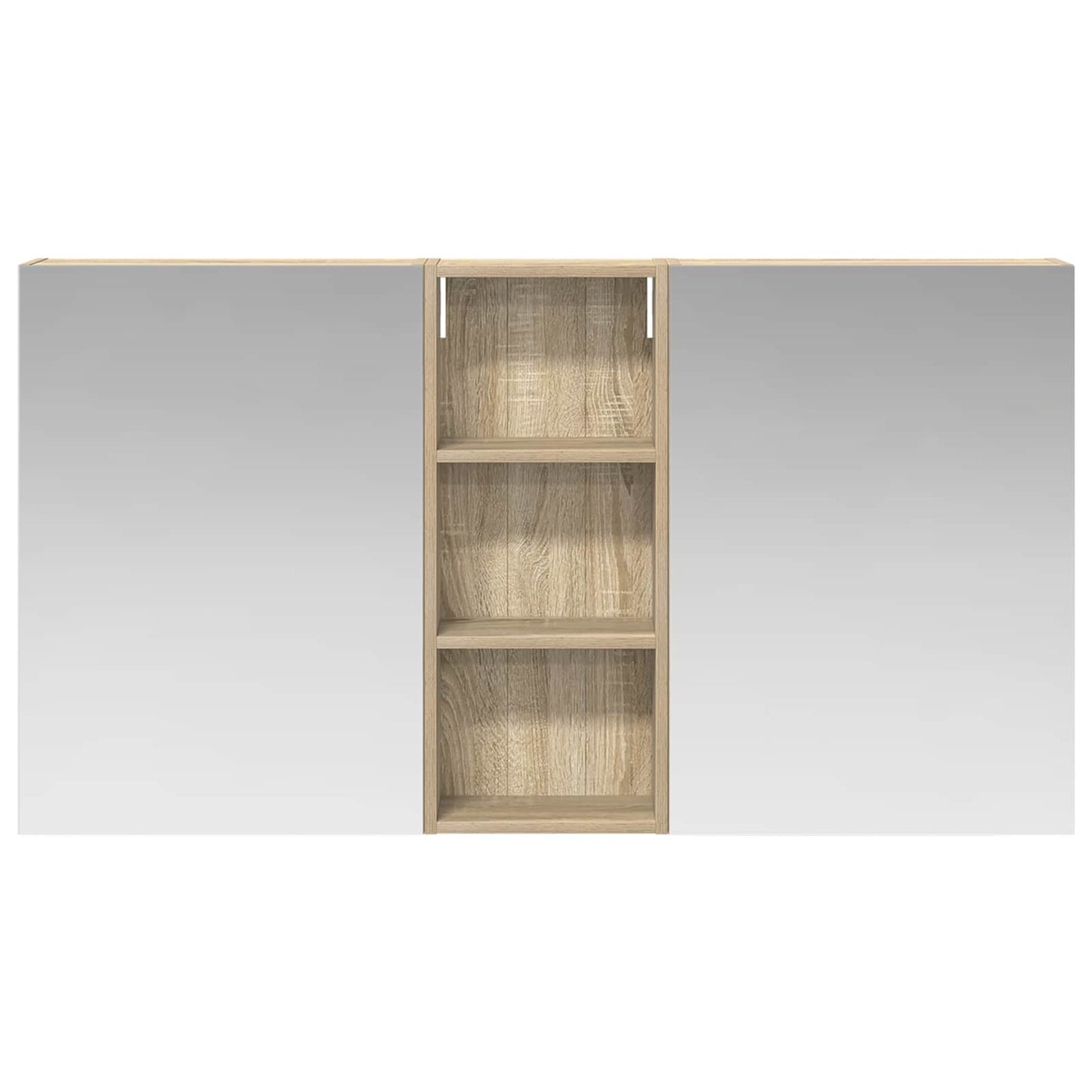 Baderomsskapsett 3 pcs 130 x 14,5 x 70 cm Konstruert tre