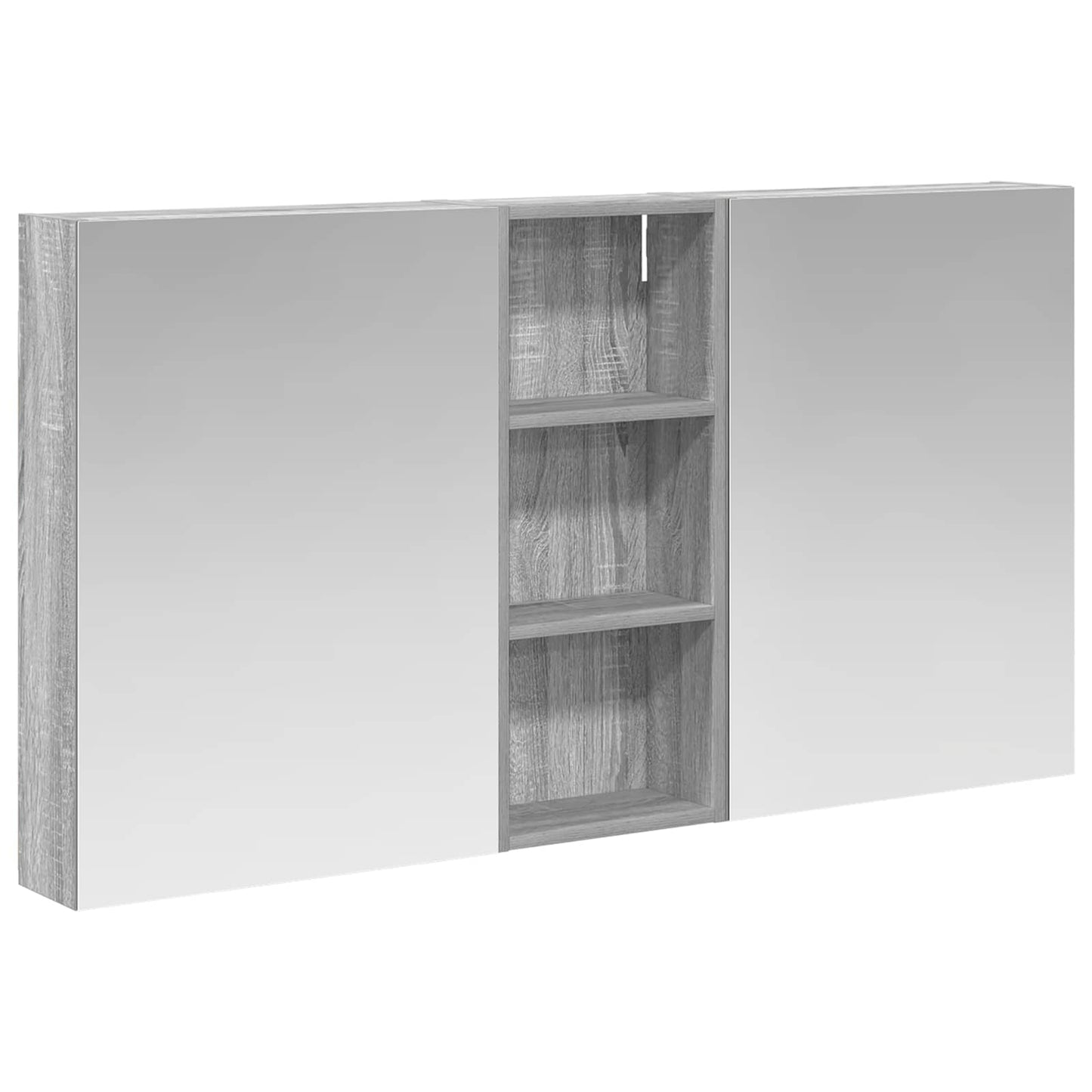 Baderomsskapsett 3 pcs 130 x 14,5 x 70 cm Konstruert tre