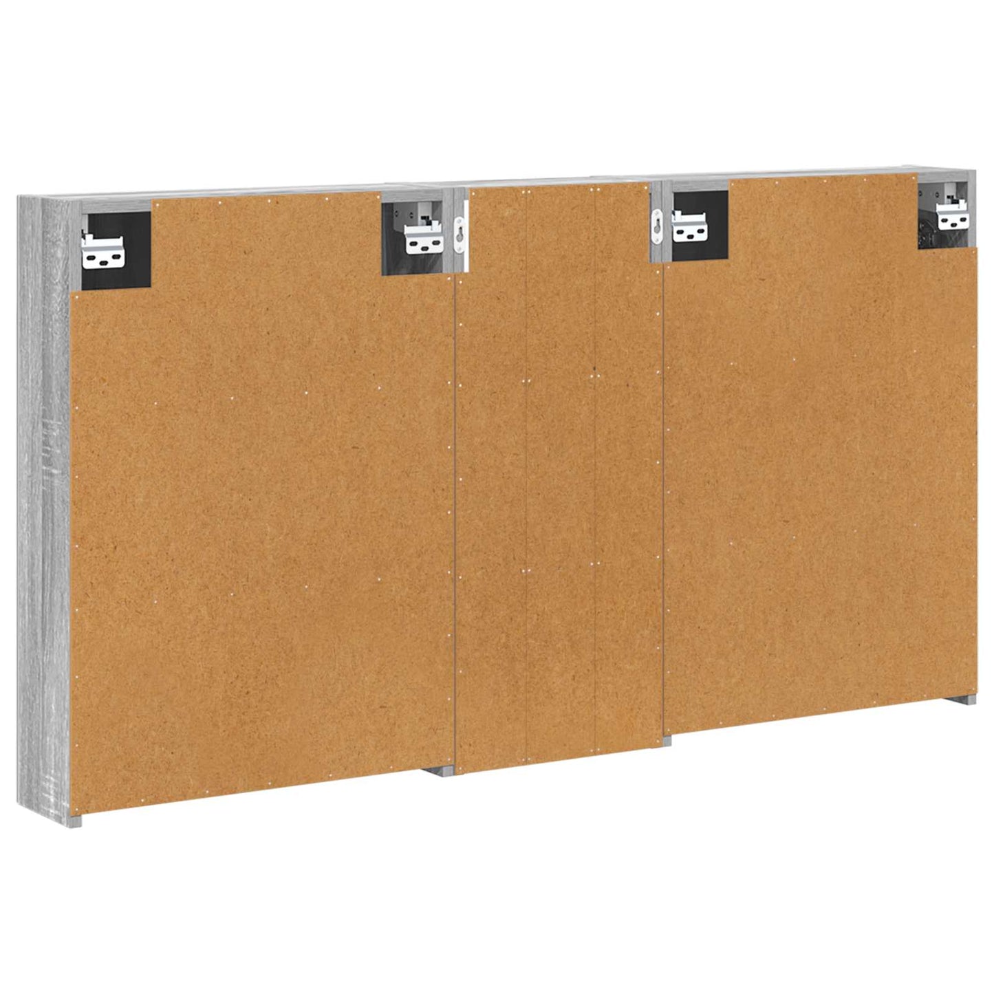 Baderomsskapsett 3 pcs 130 x 14,5 x 70 cm Konstruert tre