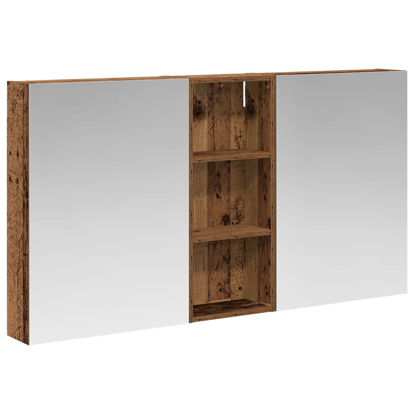 Baderomsskapsett 3 pcs 130 x 14,5 x 70 cm Konstruert tre