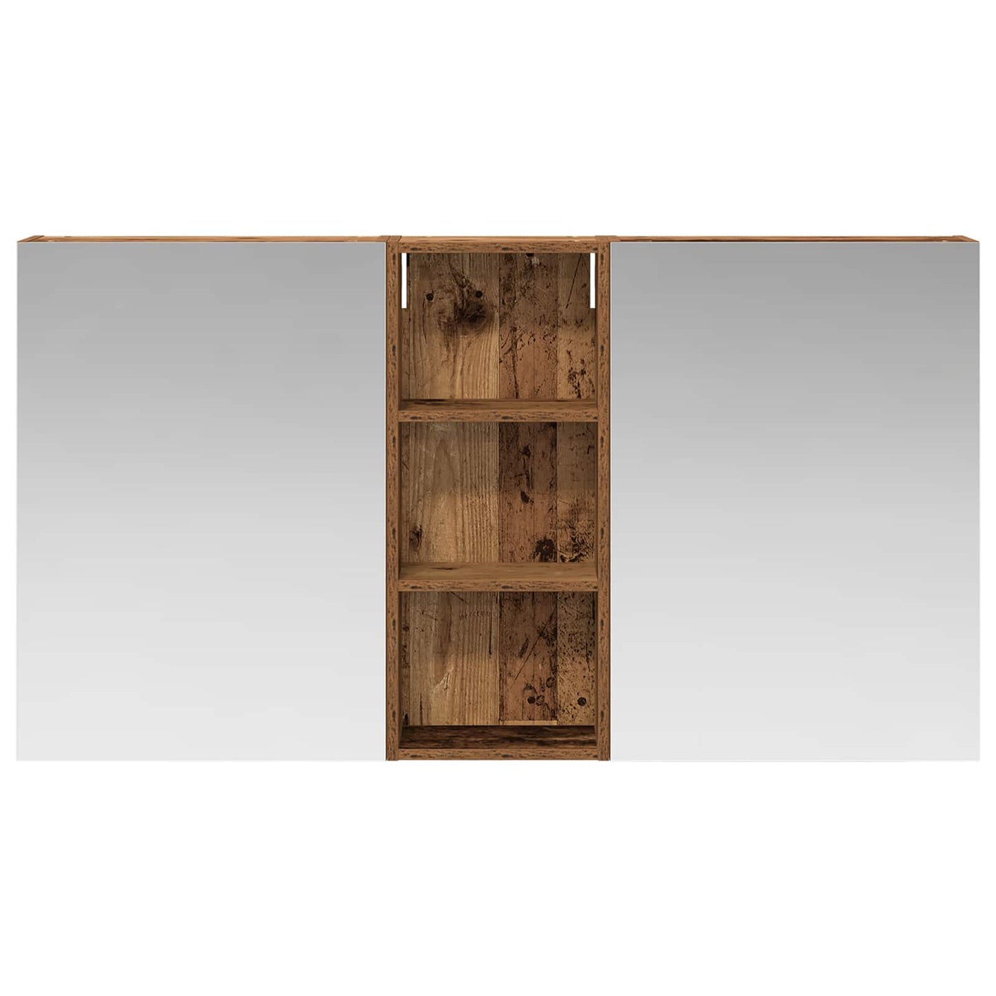 Baderomsskapsett 3 pcs 130 x 14,5 x 70 cm Konstruert tre