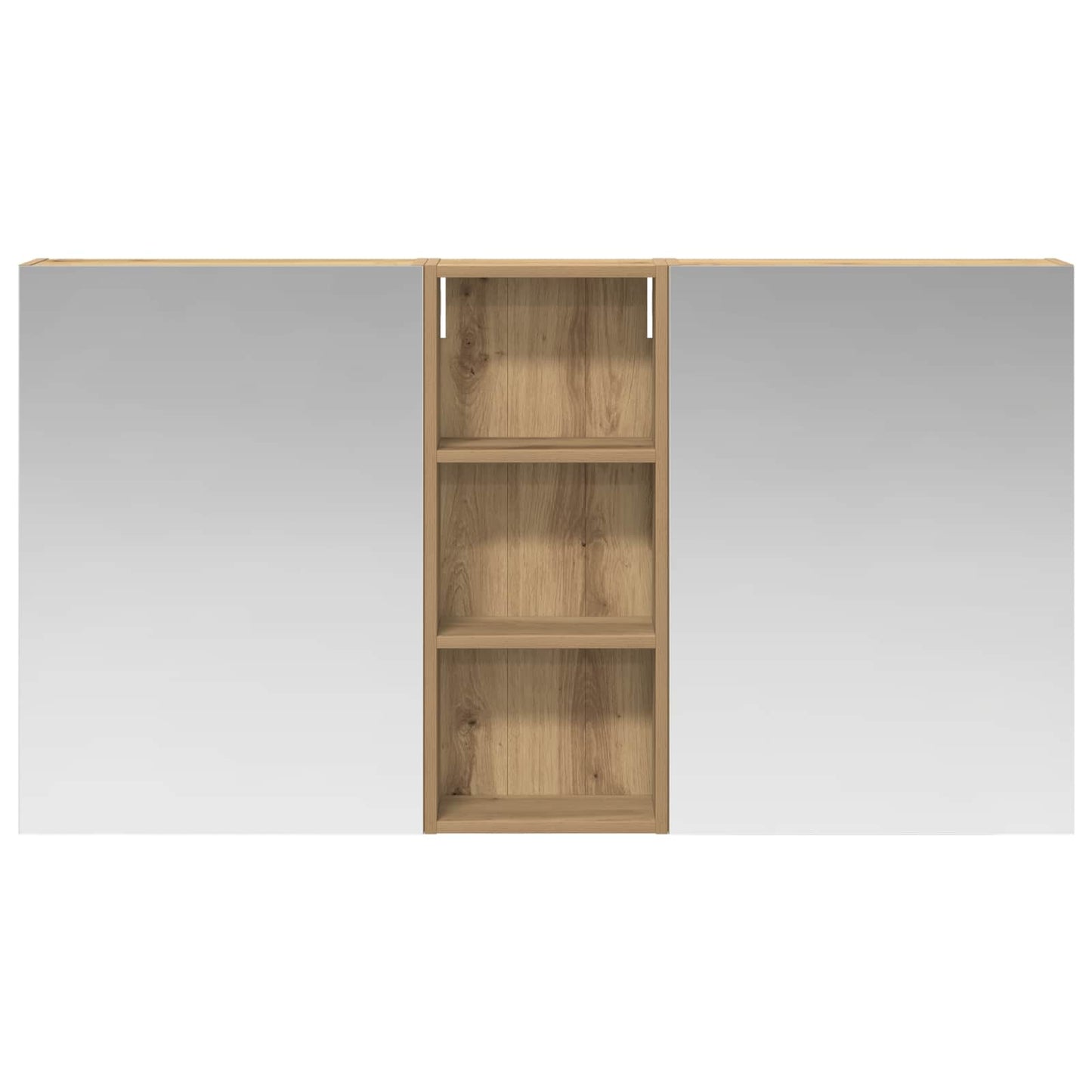 Baderomsskapsett 3 stk. 130 x 14,5 x 70 cm Konstruert tre