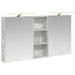 Baderomsskapsett 3 pcs 130 x 14,5 x 70 cm Konstruert tre