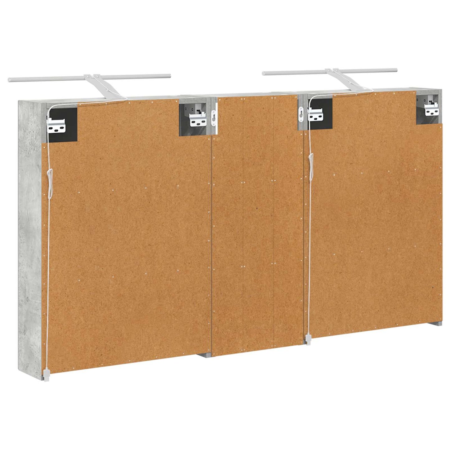 Baderomsskapsett 3 pcs 130 x 14,5 x 70 cm Konstruert tre