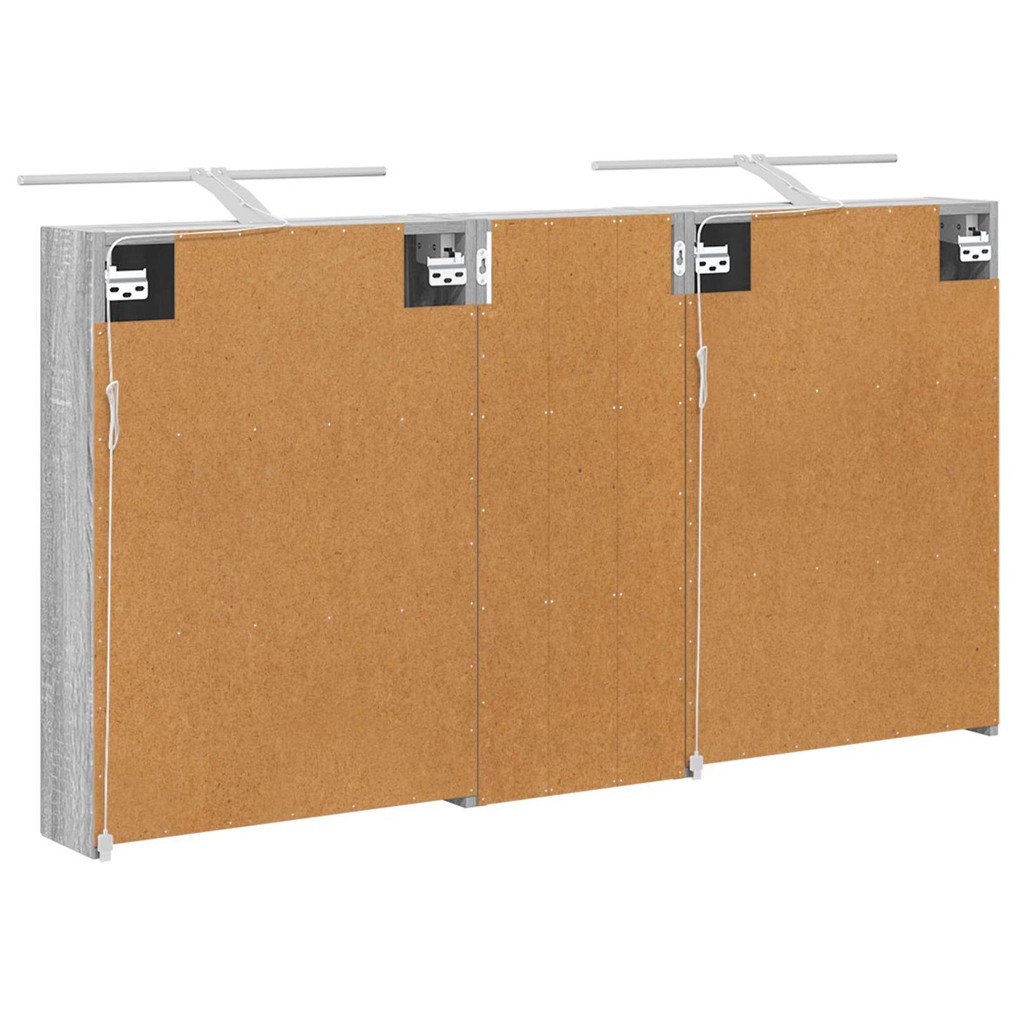 Baderomsskapsett 3 pcs 130 x 14,5 x 70 cm Konstruert tre