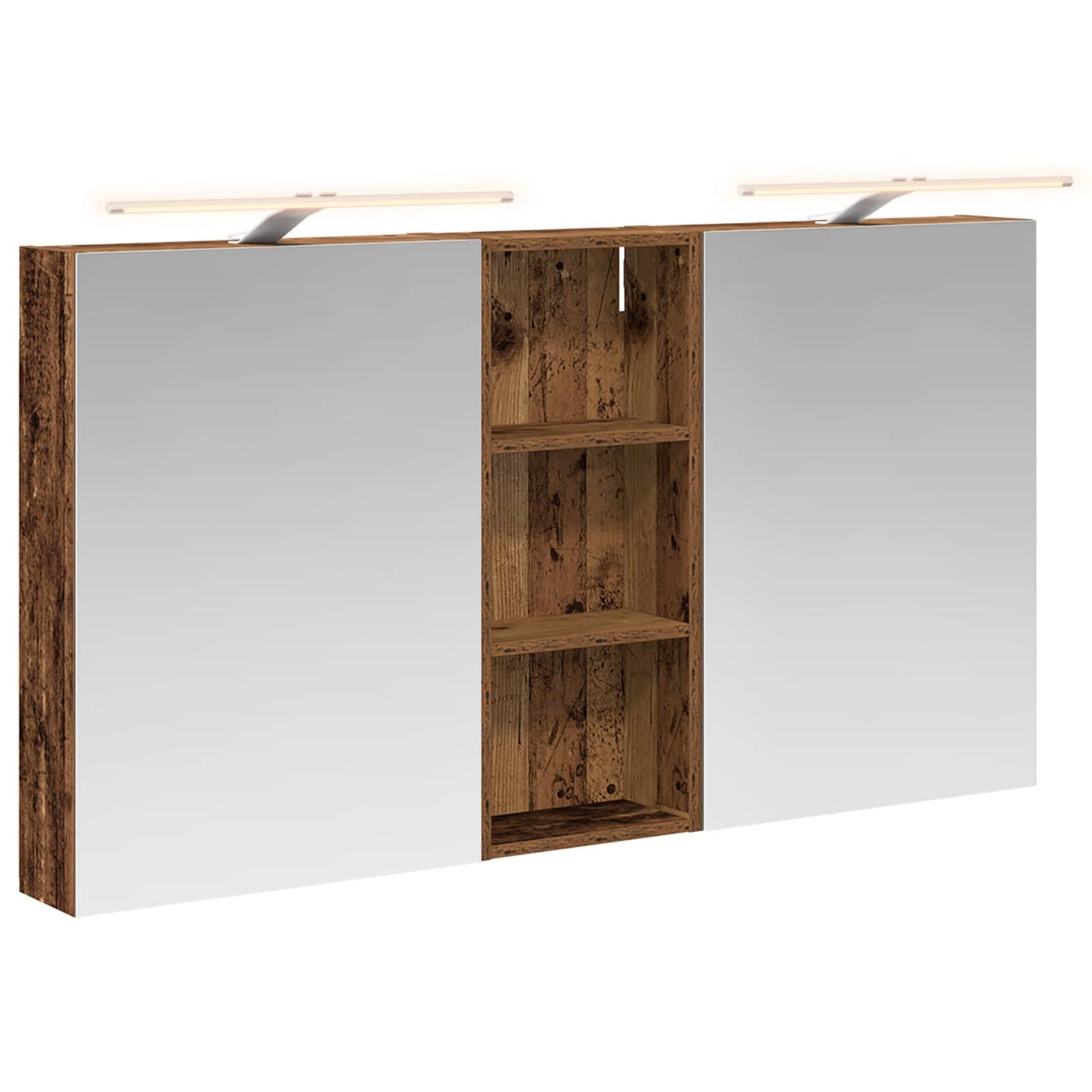 Baderomsskapsett 3 pcs 130 x 14,5 x 70 cm Konstruert tre