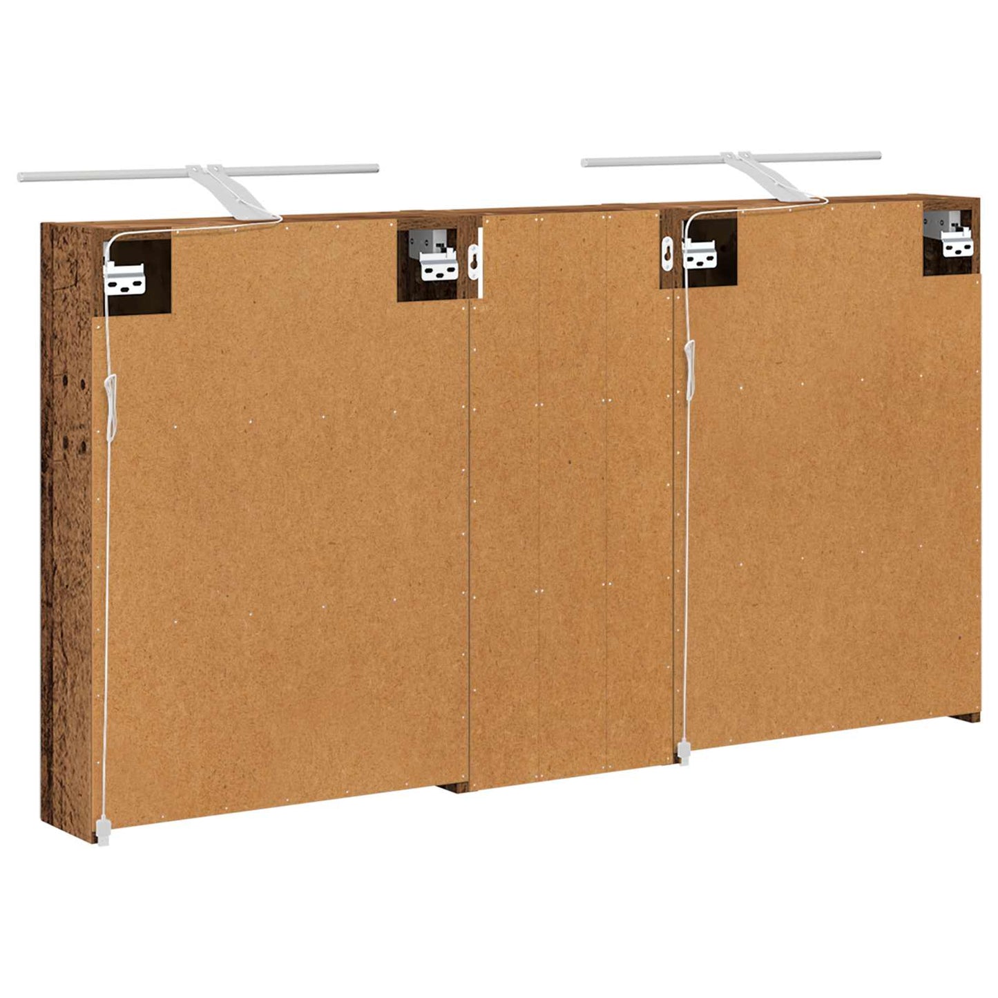 Baderomsskapsett 3 pcs 130 x 14,5 x 70 cm Konstruert tre