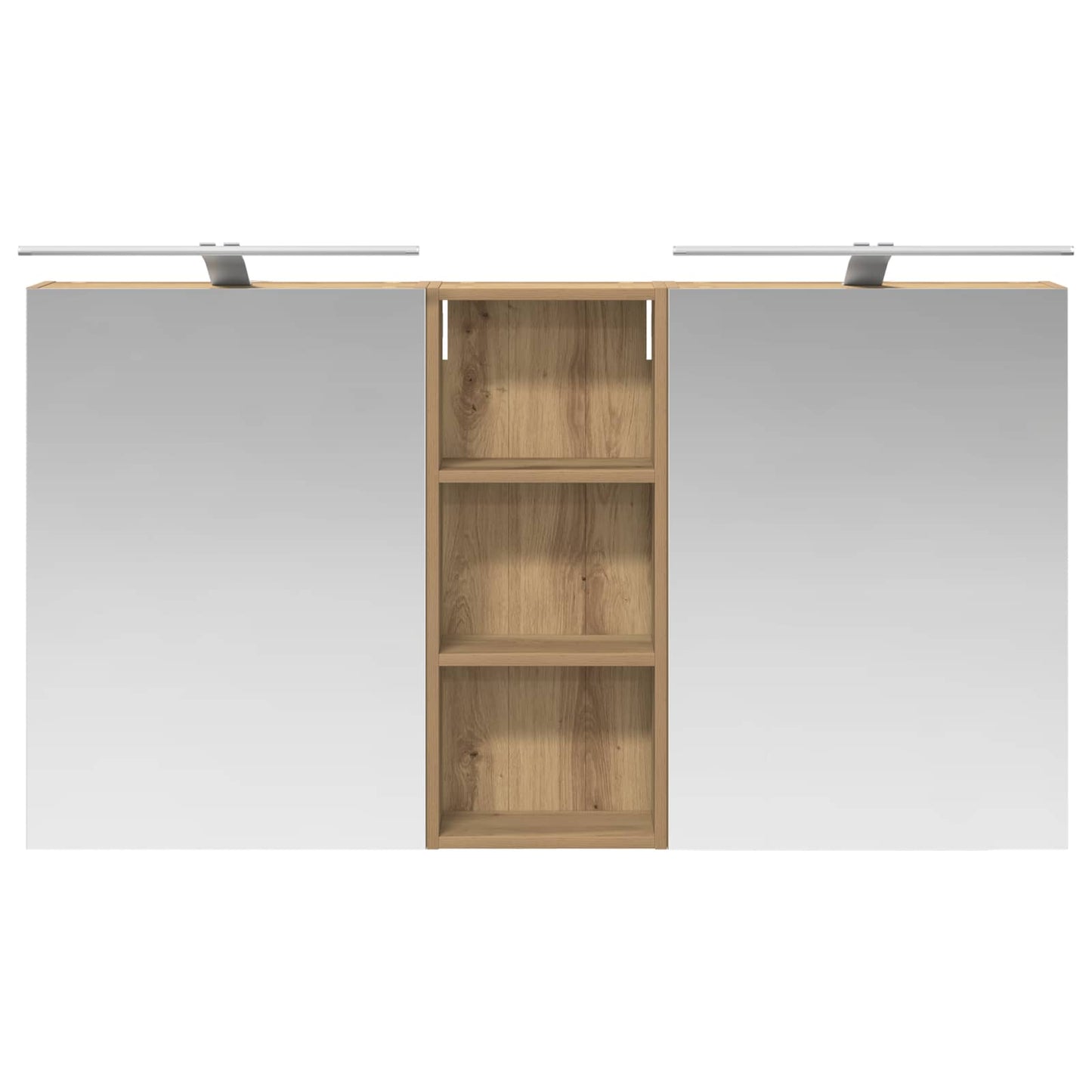 Baderomsskapsett 3 stk. 130 x 14,5 x 70 cm Konstruert tre