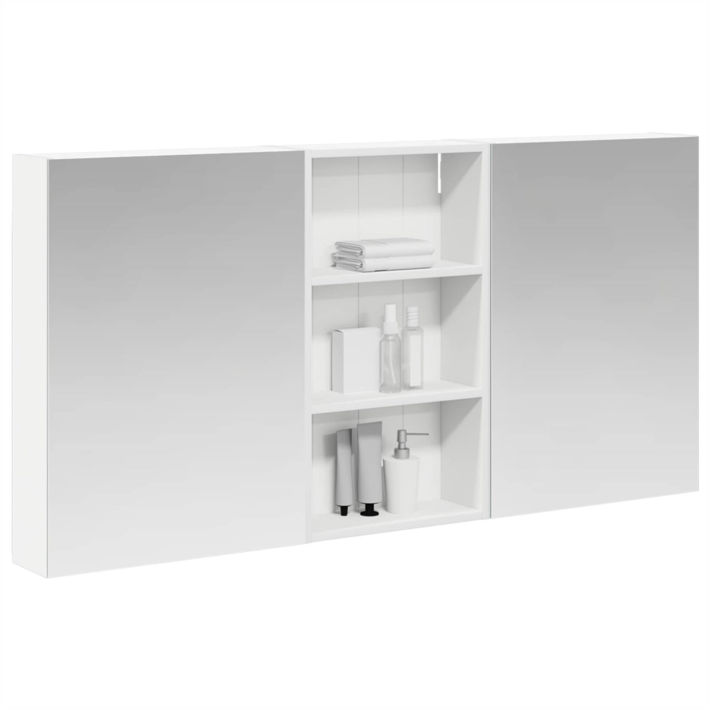 Baderomsskapsett 3 pcs 140 x 14,5 x 70 cm Konstruert tre
