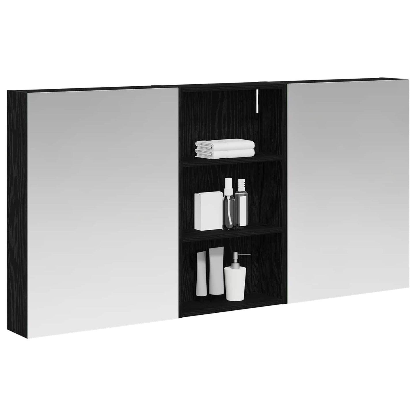 Baderomsskapsett 3 pcs 140 x 14,5 x 70 cm Konstruert tre