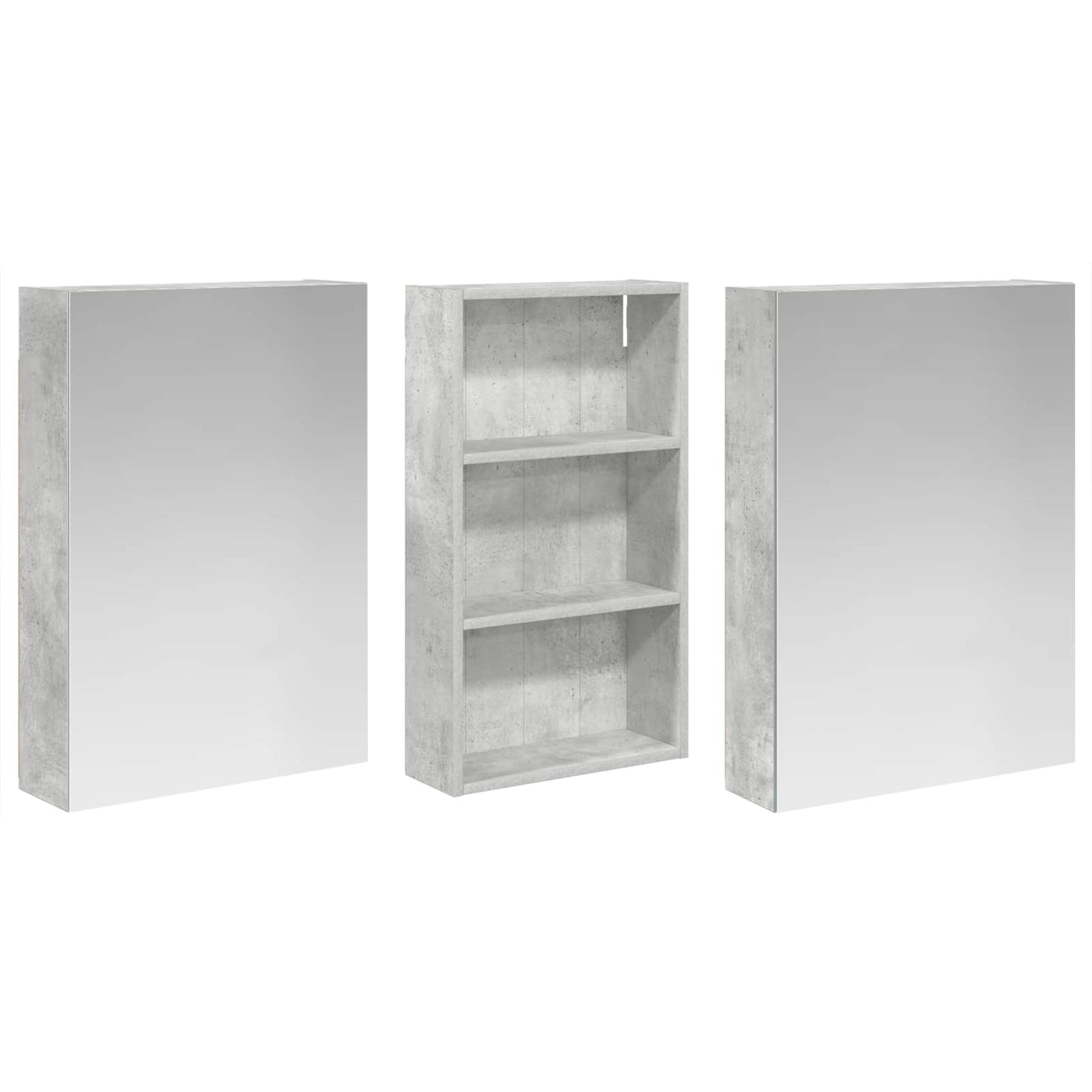 Baderomsskapsett 3 pcs 140 x 14,5 x 70 cm Konstruert tre