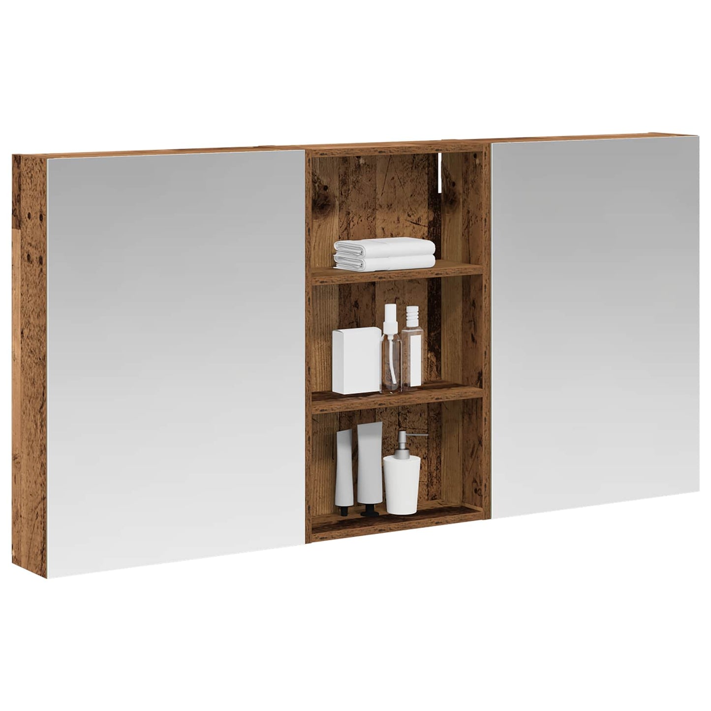 Baderomsskapsett 3 pcs 140 x 14,5 x 70 cm Konstruert tre
