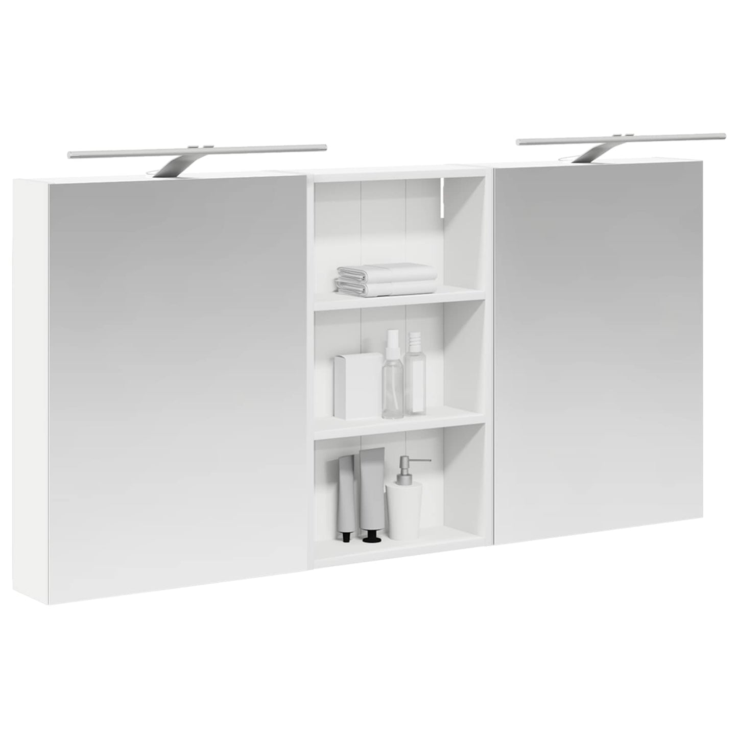 Baderomsskapsett 3 pcs 140 x 14,5 x 70 cm Konstruert tre