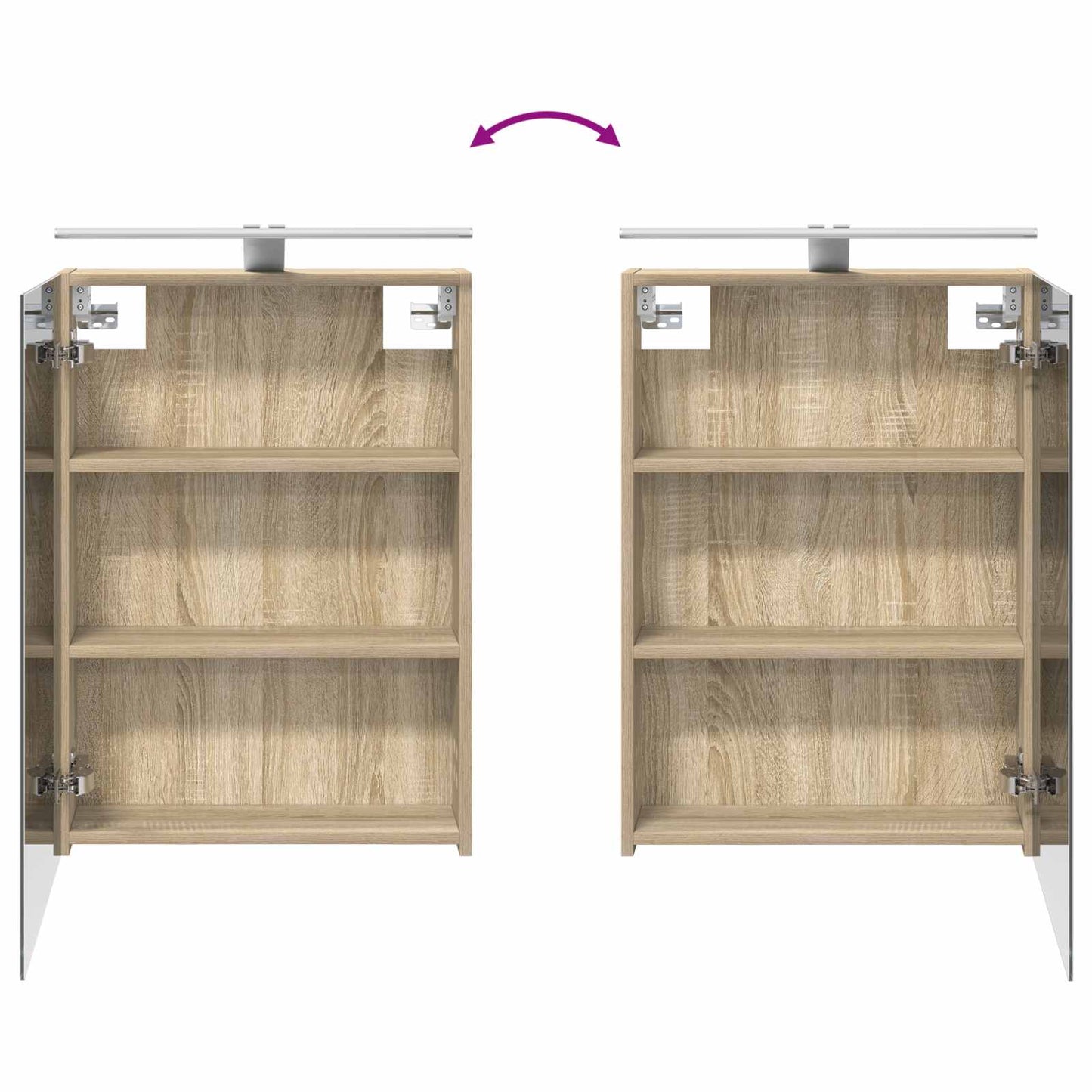 Baderomsskapsett 3 pcs 140 x 14,5 x 70 cm Konstruert tre