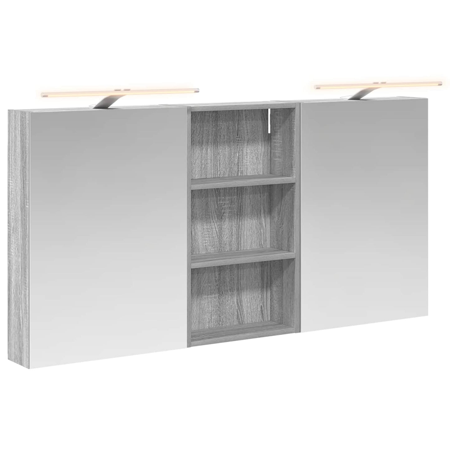 Baderomsskapsett 3 pcs 140 x 14,5 x 70 cm Konstruert tre